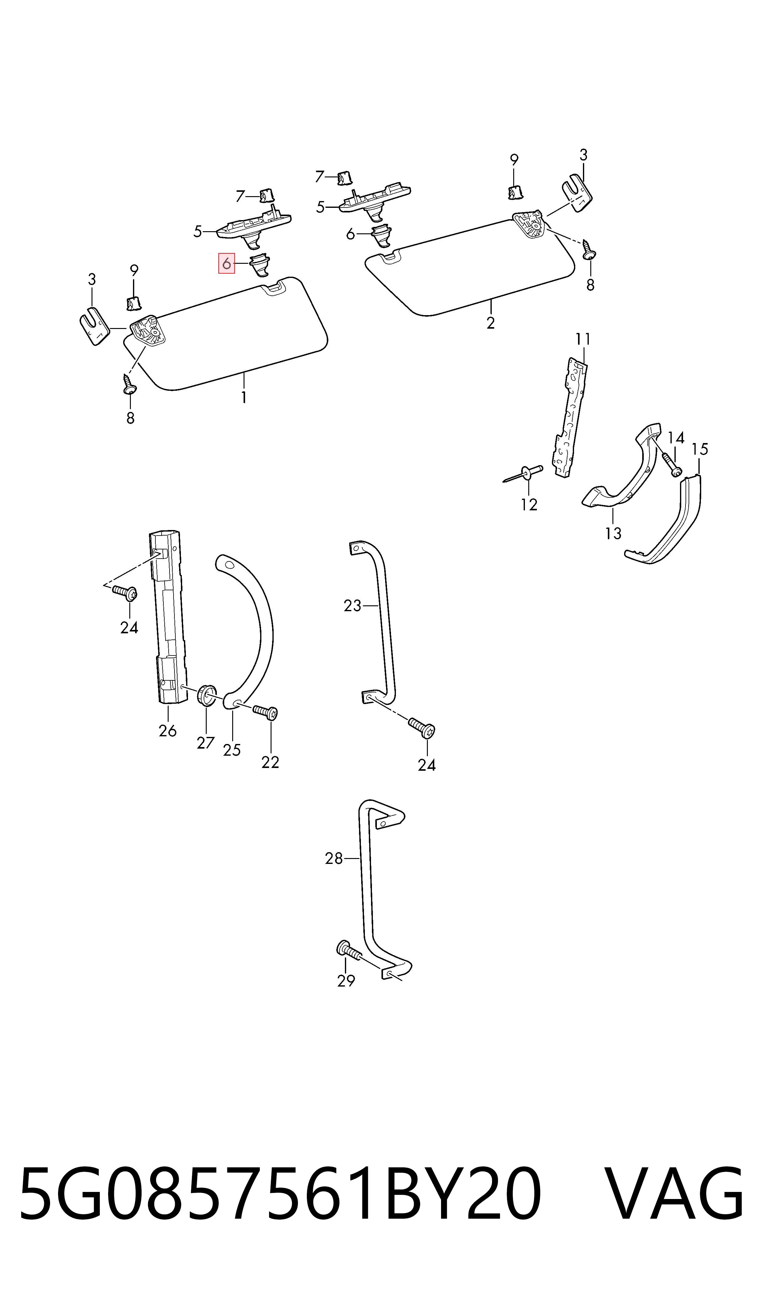  VAG 5G0857561BY20 цена, от 3.67 USD