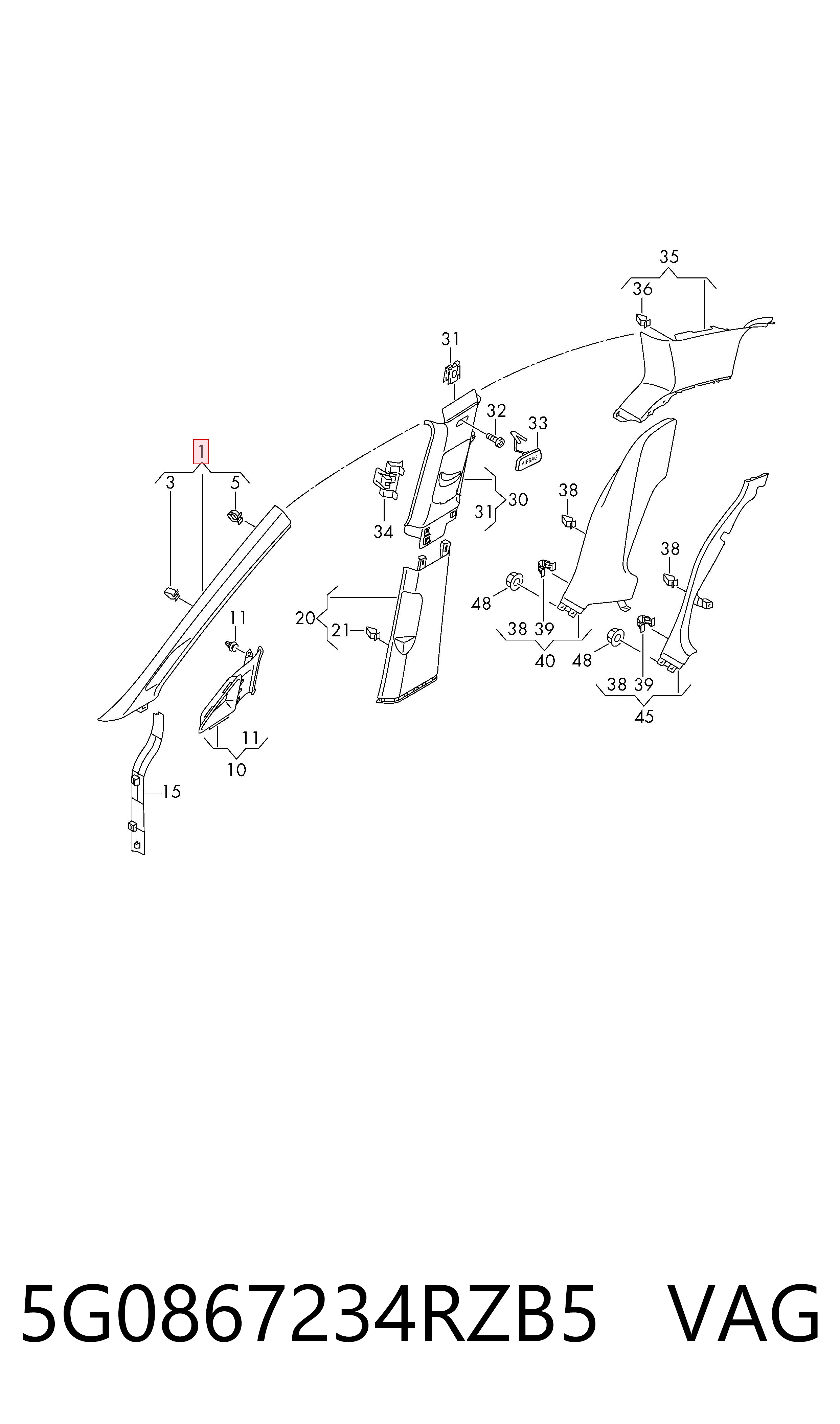  VAG 5G0867234RZB5 цена, от 101.86 USD