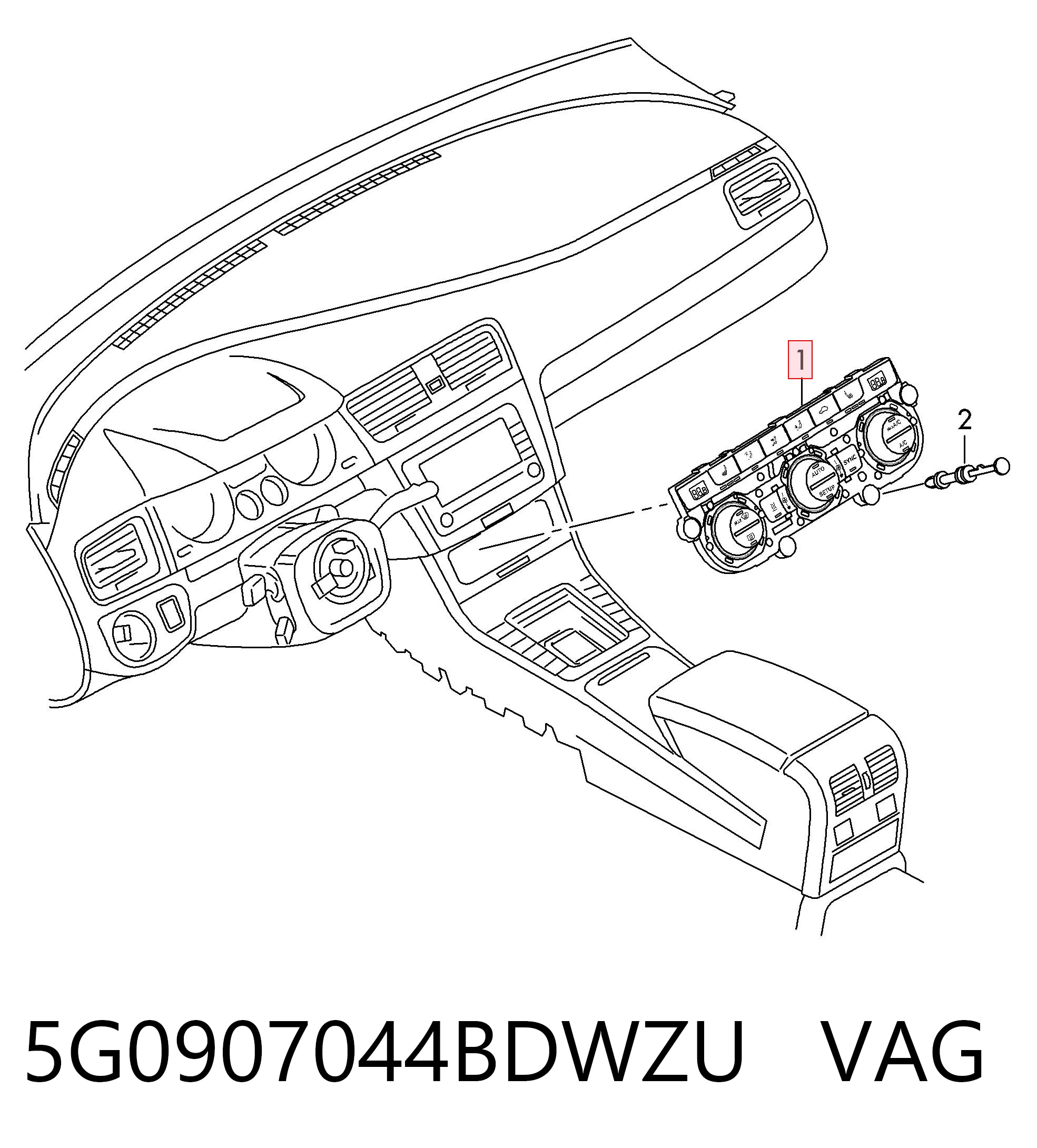 Механизм управления кондиционером на Volkswagen Golf ALLTRACK VII BA5, BV5