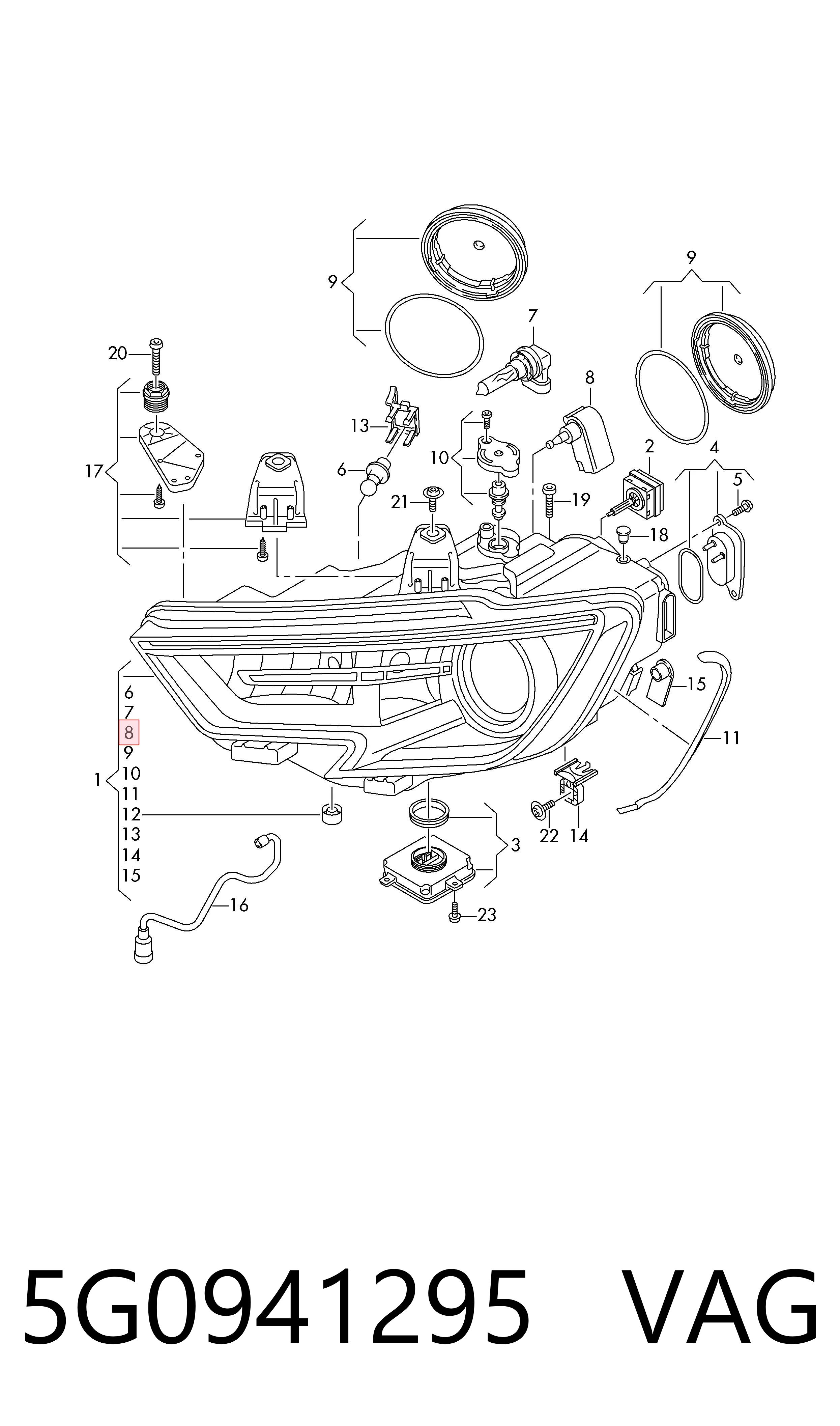 Автоматический корректор фар VAG 5G0941295 цена, от 63.35 USD