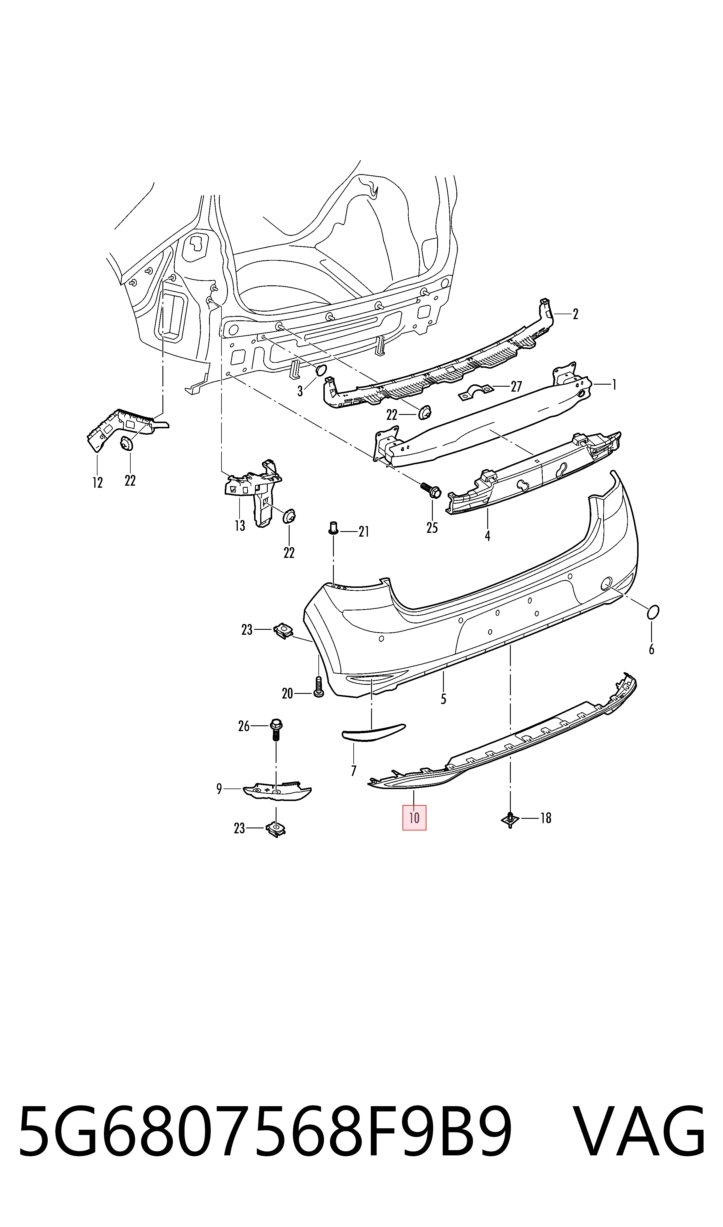 Юбка заднего бампера Polcar 95C29910 цена, от 53.23 USD