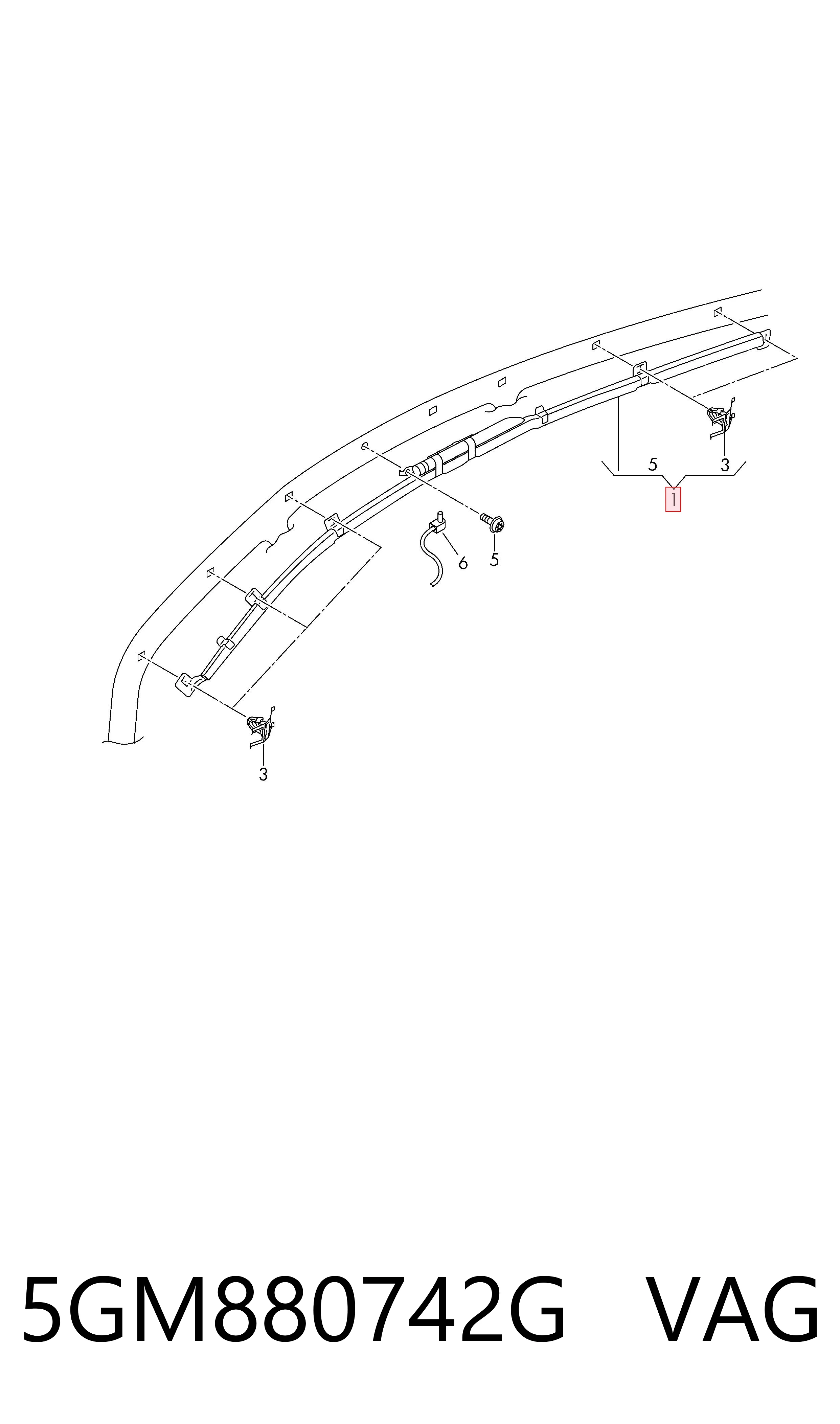 5GM880742G VAG Подушка безопасности, сбоку правая