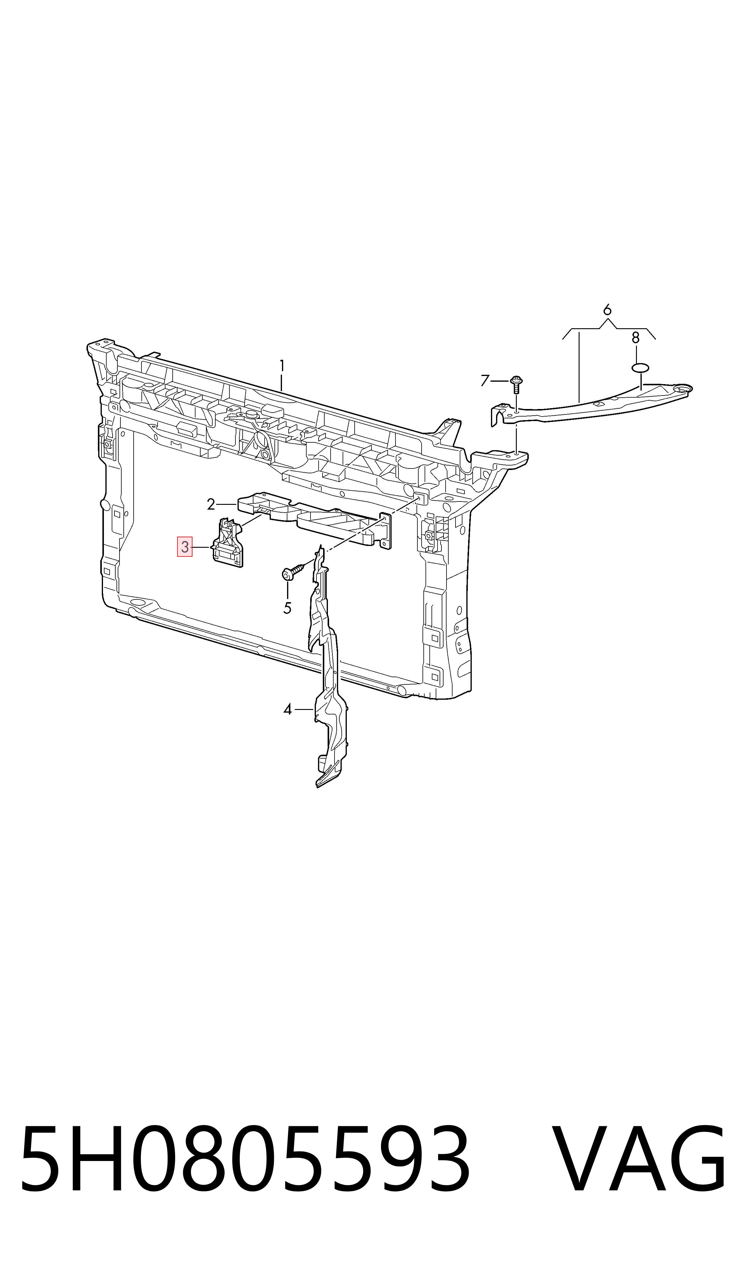  VAG 5H0805593 цена, от 21.47 USD