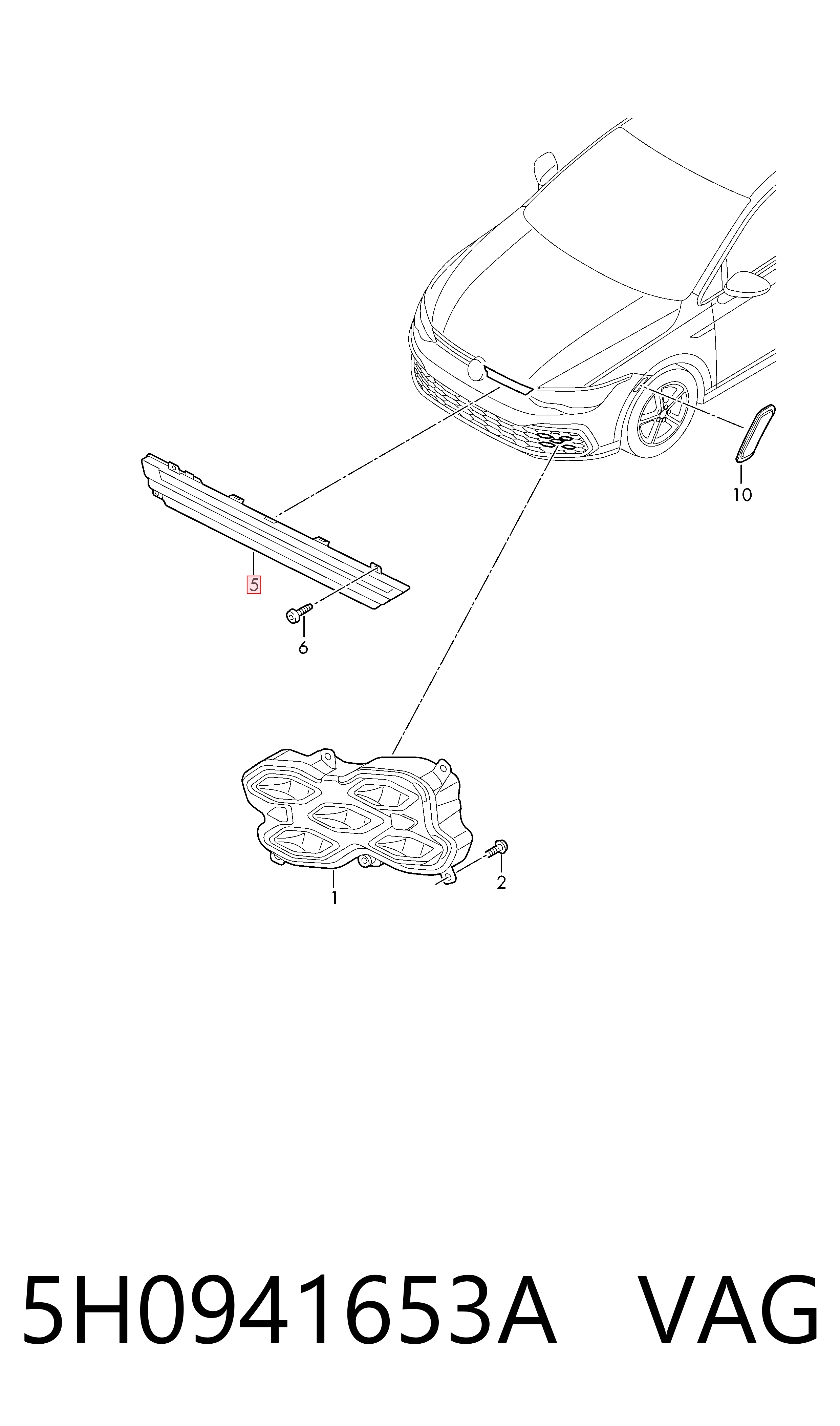 Поворотник левый Volkswagen Golf 8