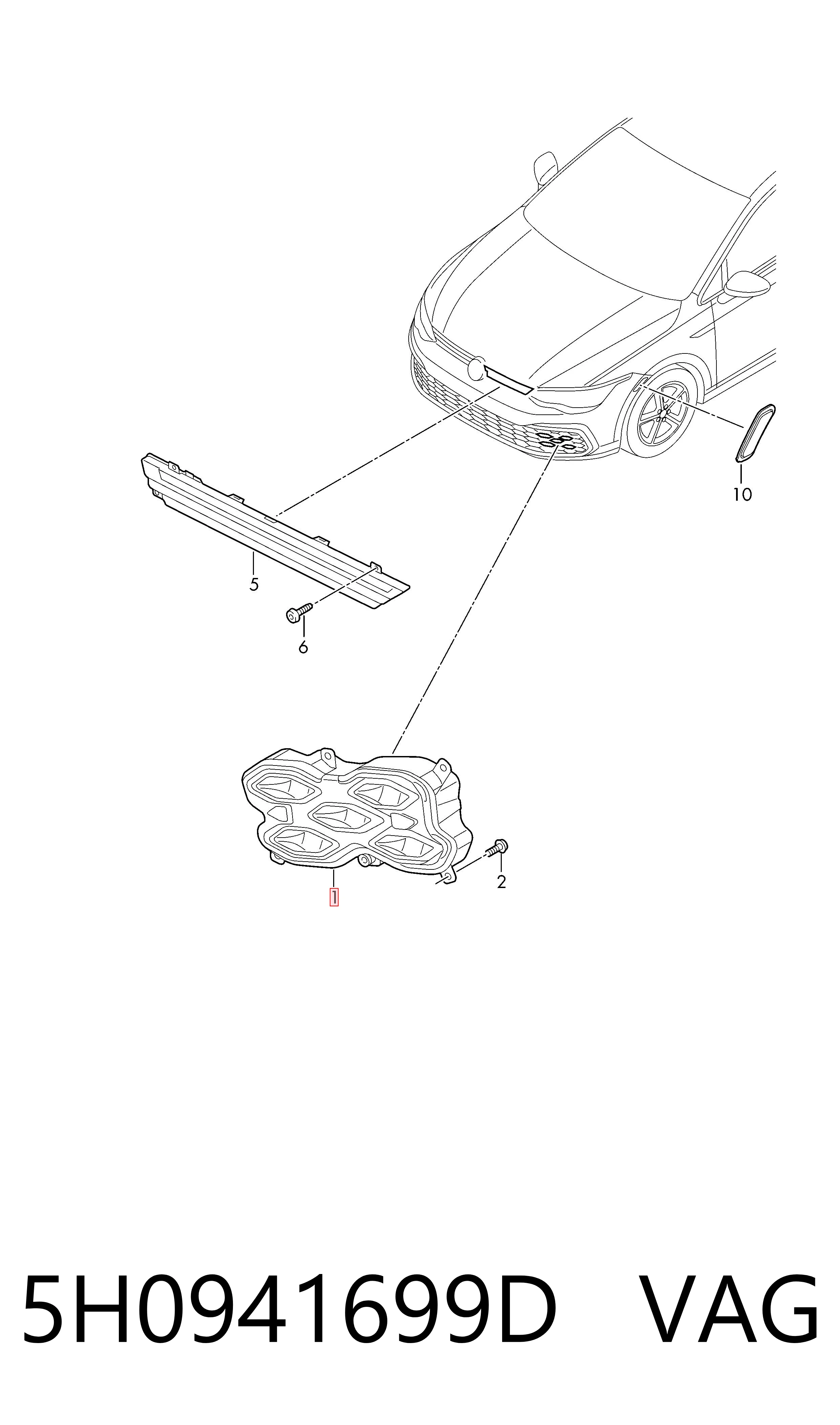 Фара противотуманная, левая Volkswagen Golf VIII хэтчбек (CD1, DA1) (2019 - 2026) цена, от 172.83 USD