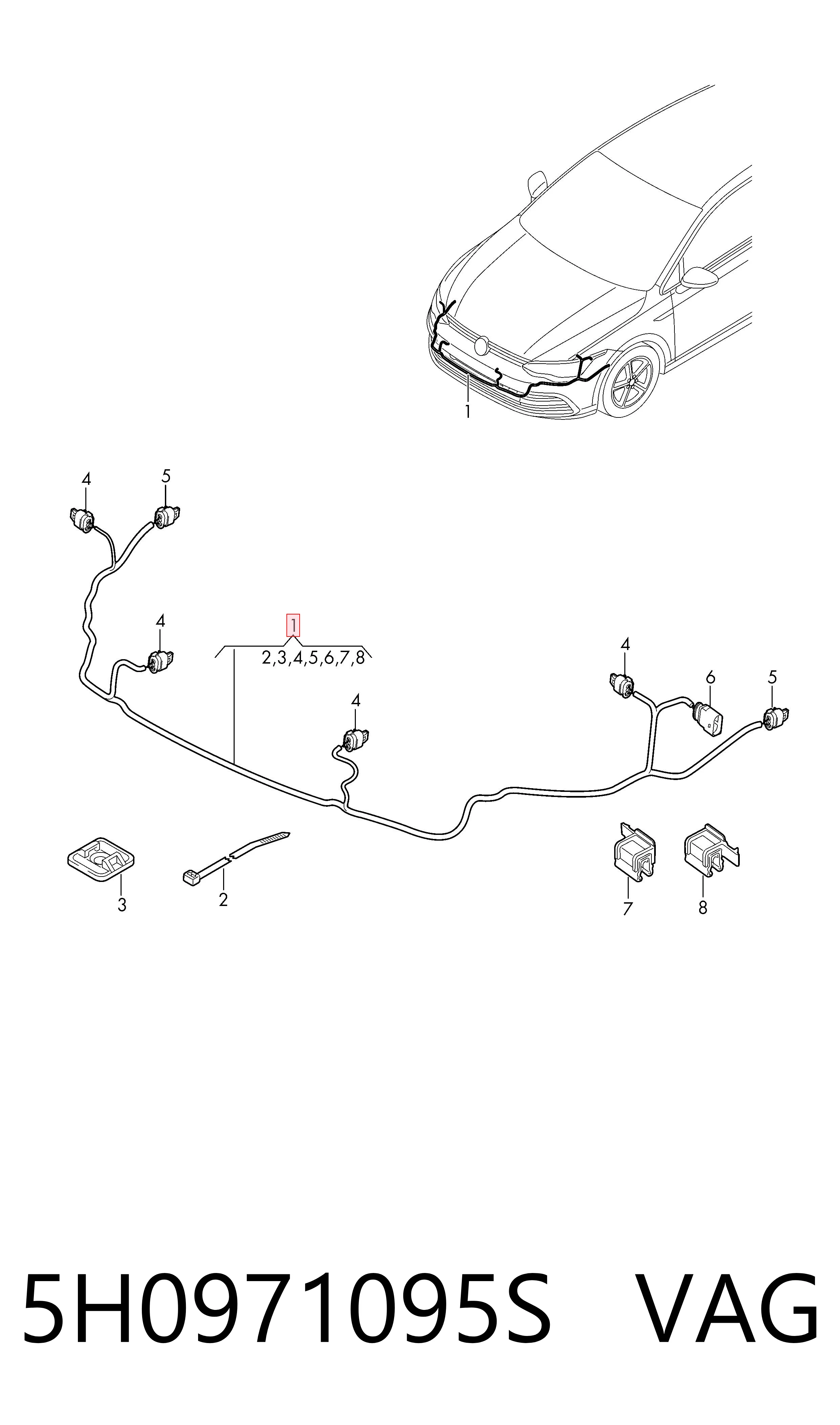  VAG 5H0971095S цена, от 106.39 USD