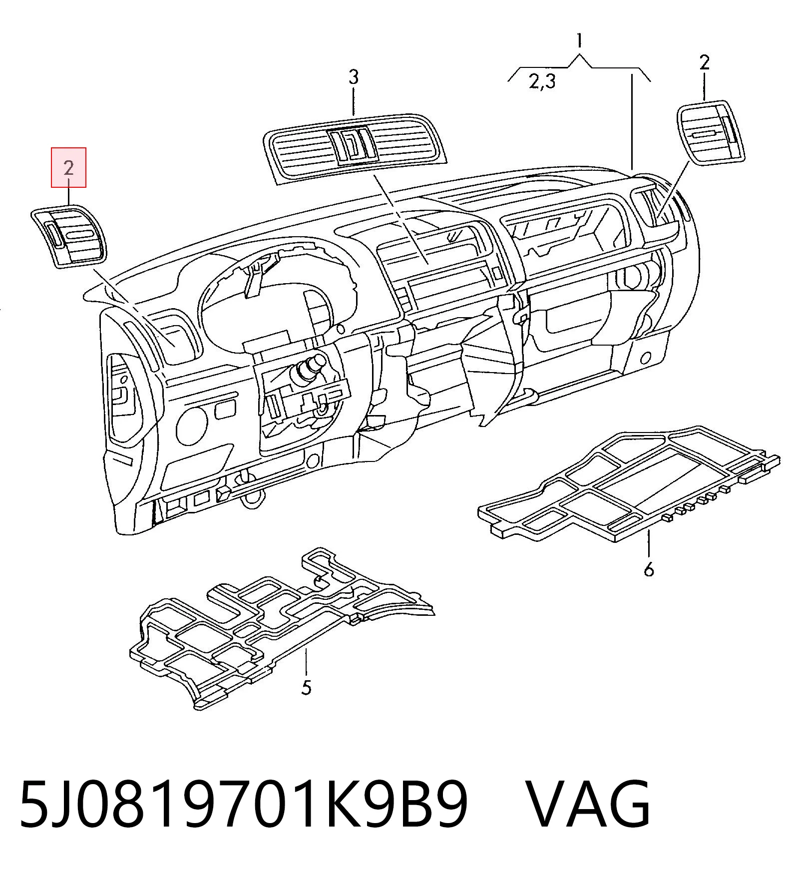 5J0819701K9B9 VAG 