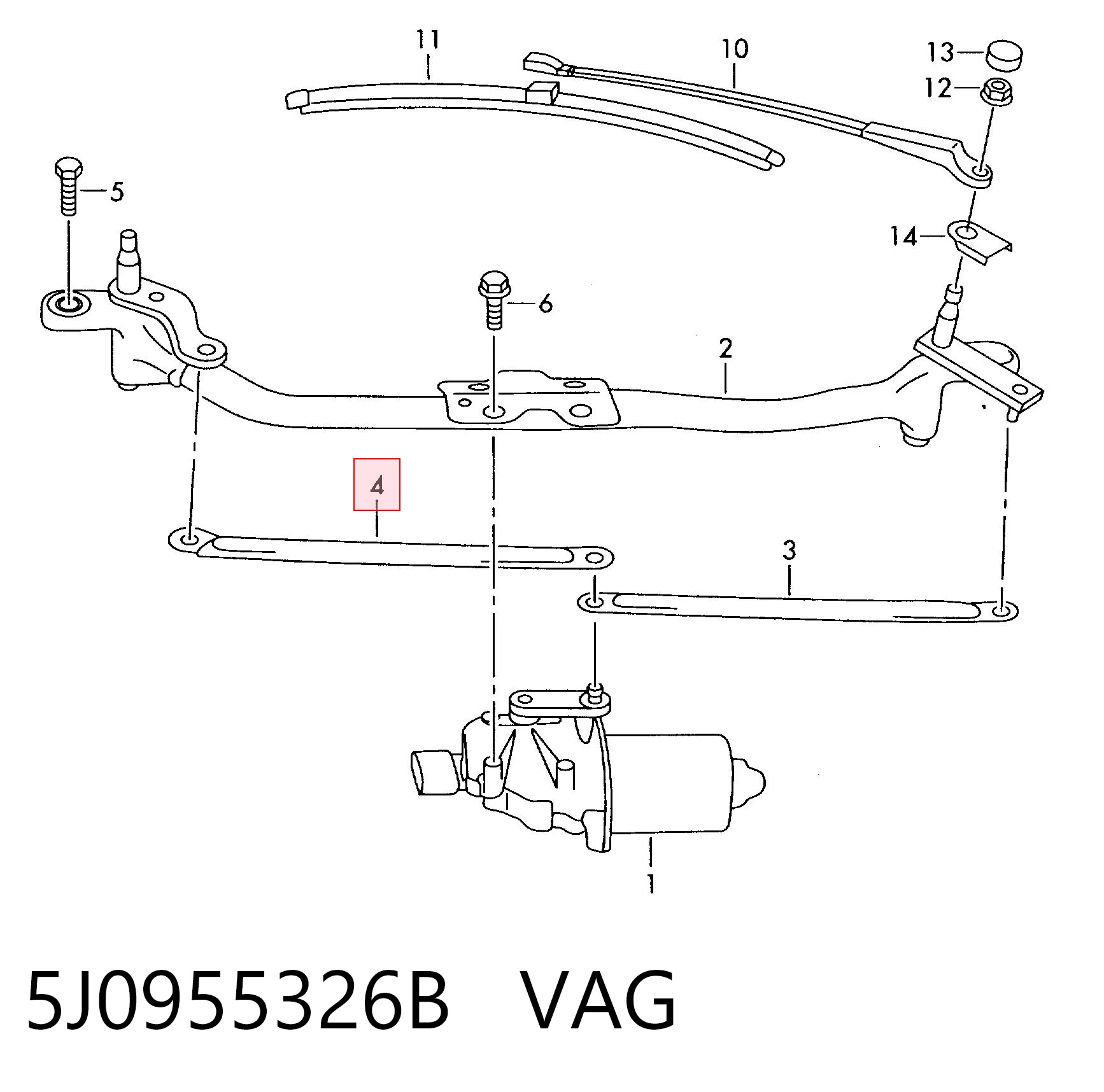 Тяга трапеции стеклоочистителя правая AND 3D955012 цена, от 5.06 USD