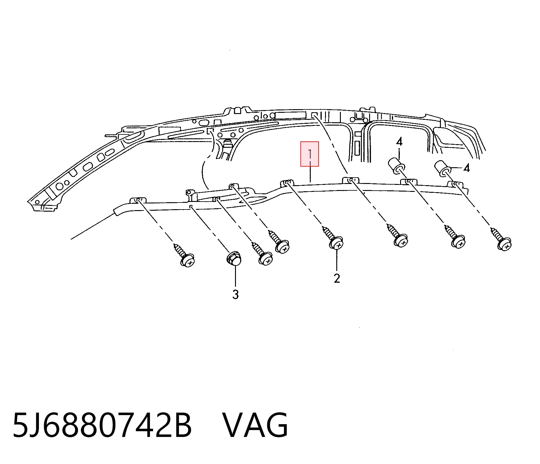5J6880742B VAG Подушка безопасности, сбоку правая