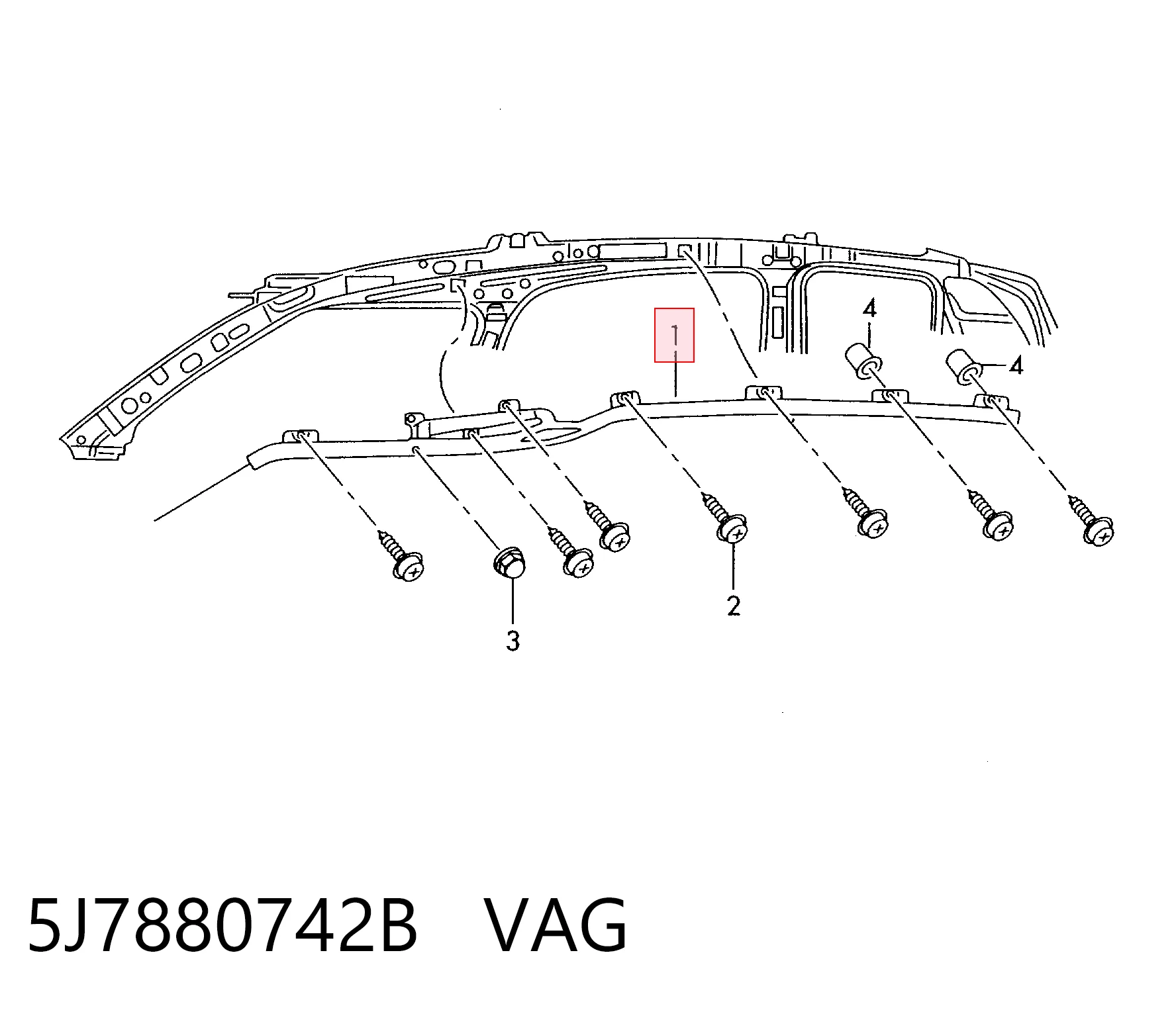 5J7880742B VAG Подушка безопасности, сбоку правая