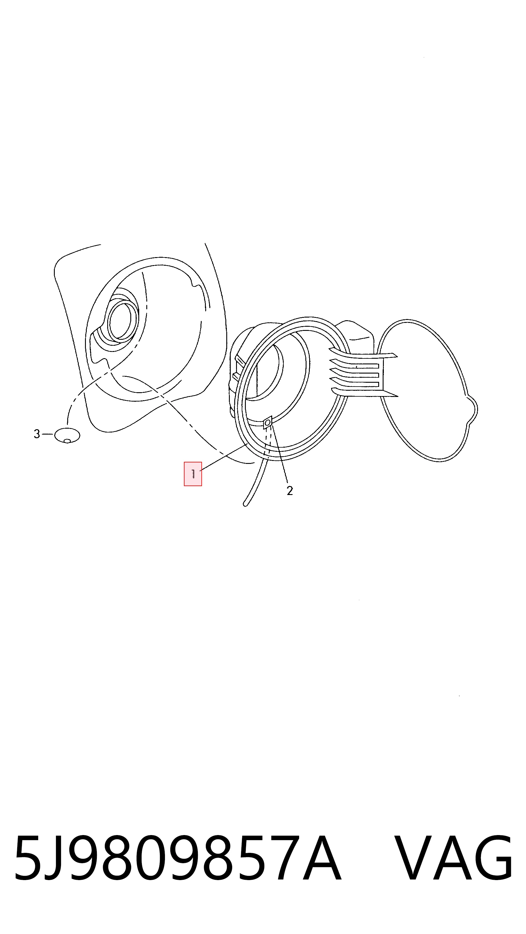 5J9809857A VAG Дверка бензобака