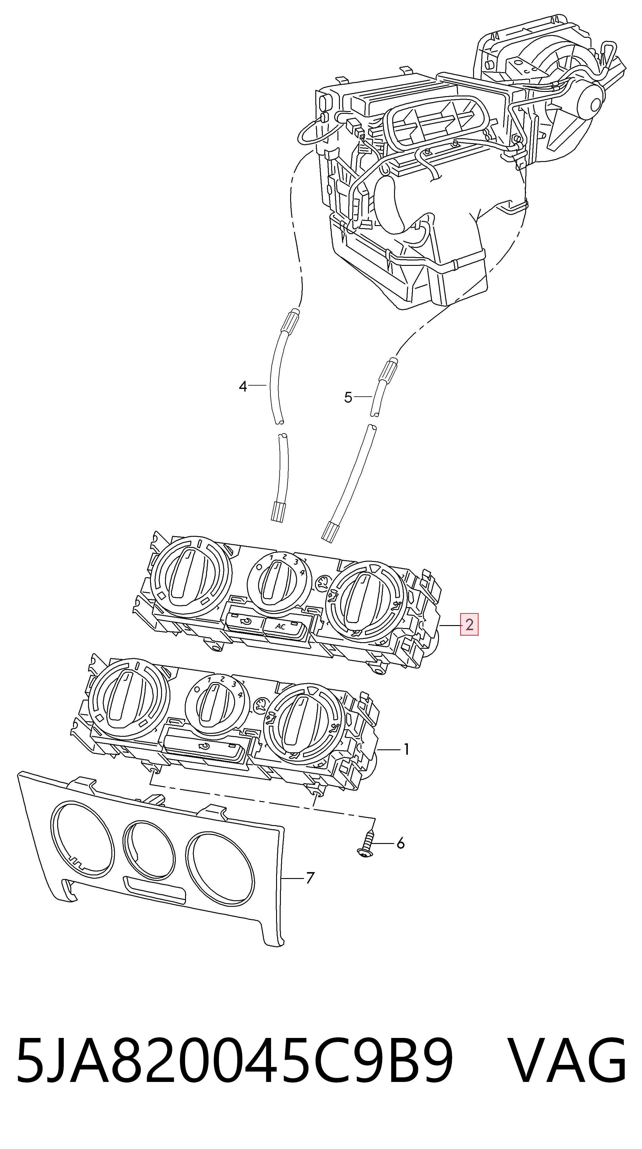 Механизм управления кондиционером на Skoda Rapid  NH3, NK3, NK6