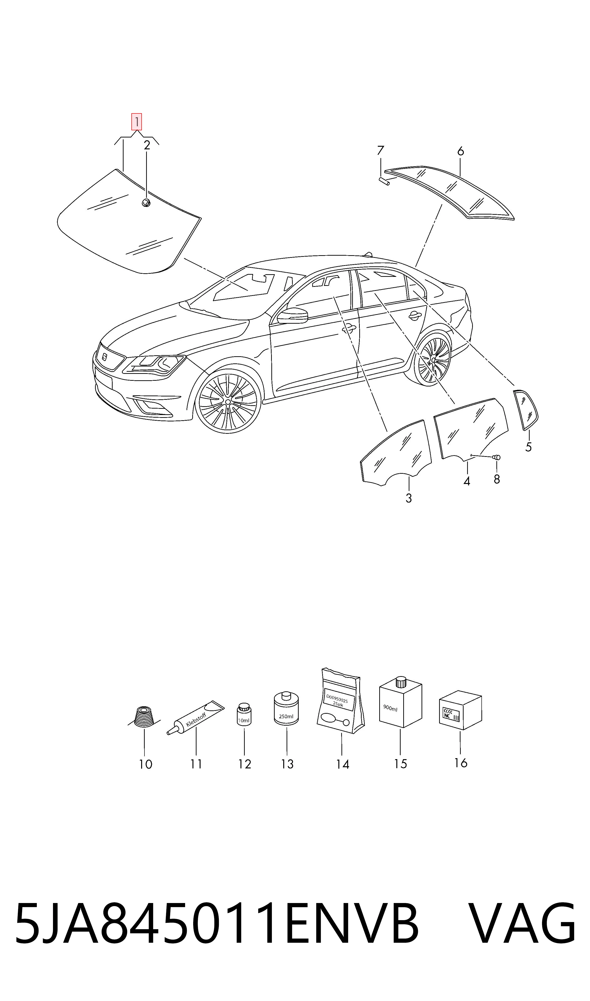 Автостекло на Skoda Rapid  NH3, NK3, NK6