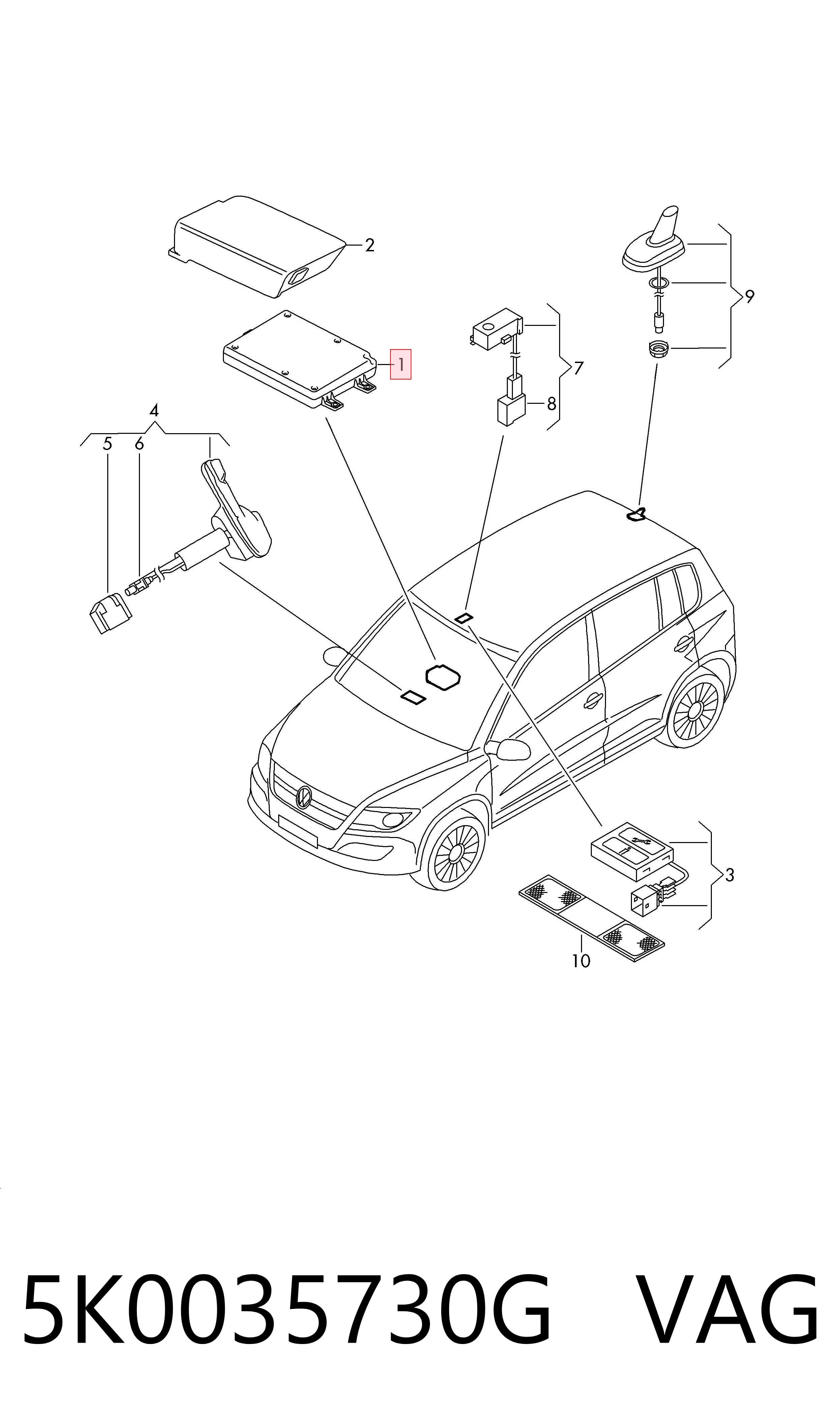 5K0035730G VAG Блок управление Bluetooth