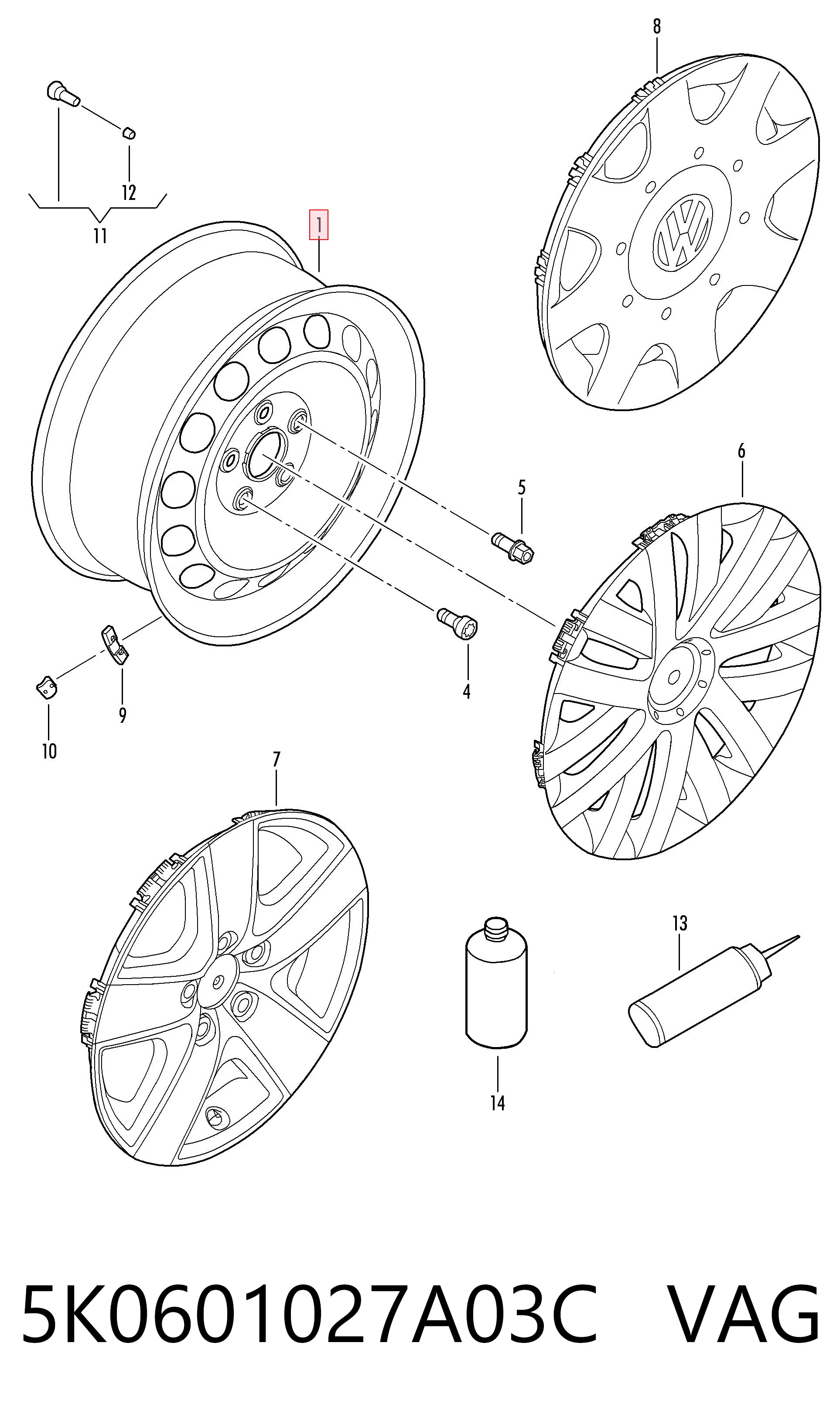5K0601027A03C VAG