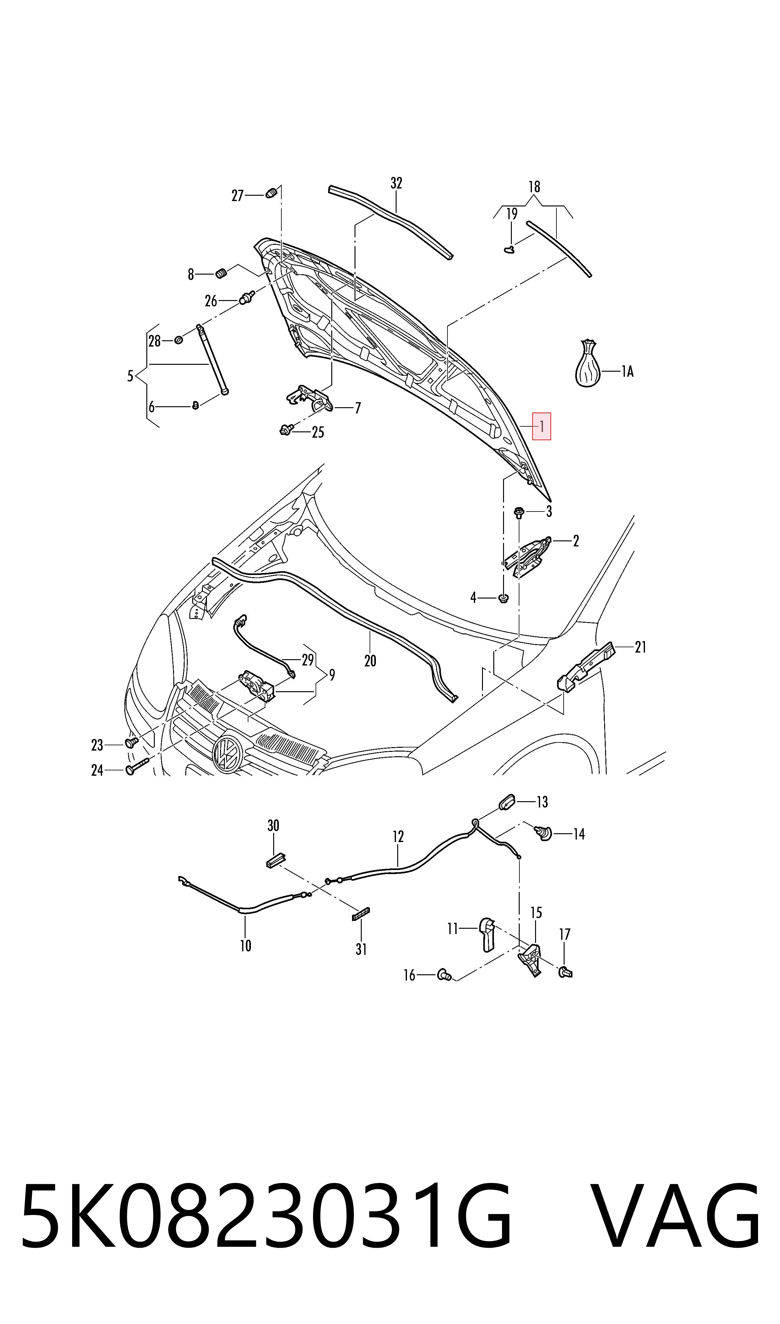 APVW3703C Amparts Капот