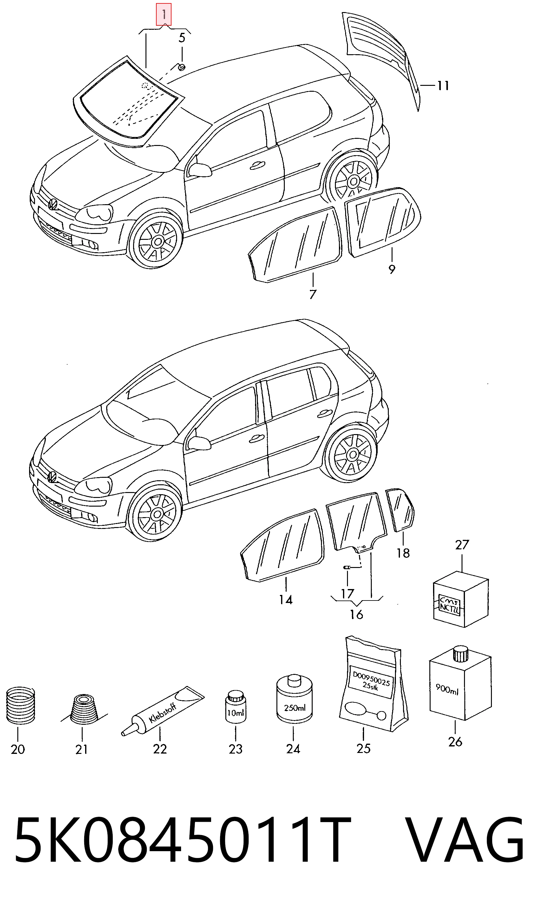 ST407553 Nordglass Автостекло