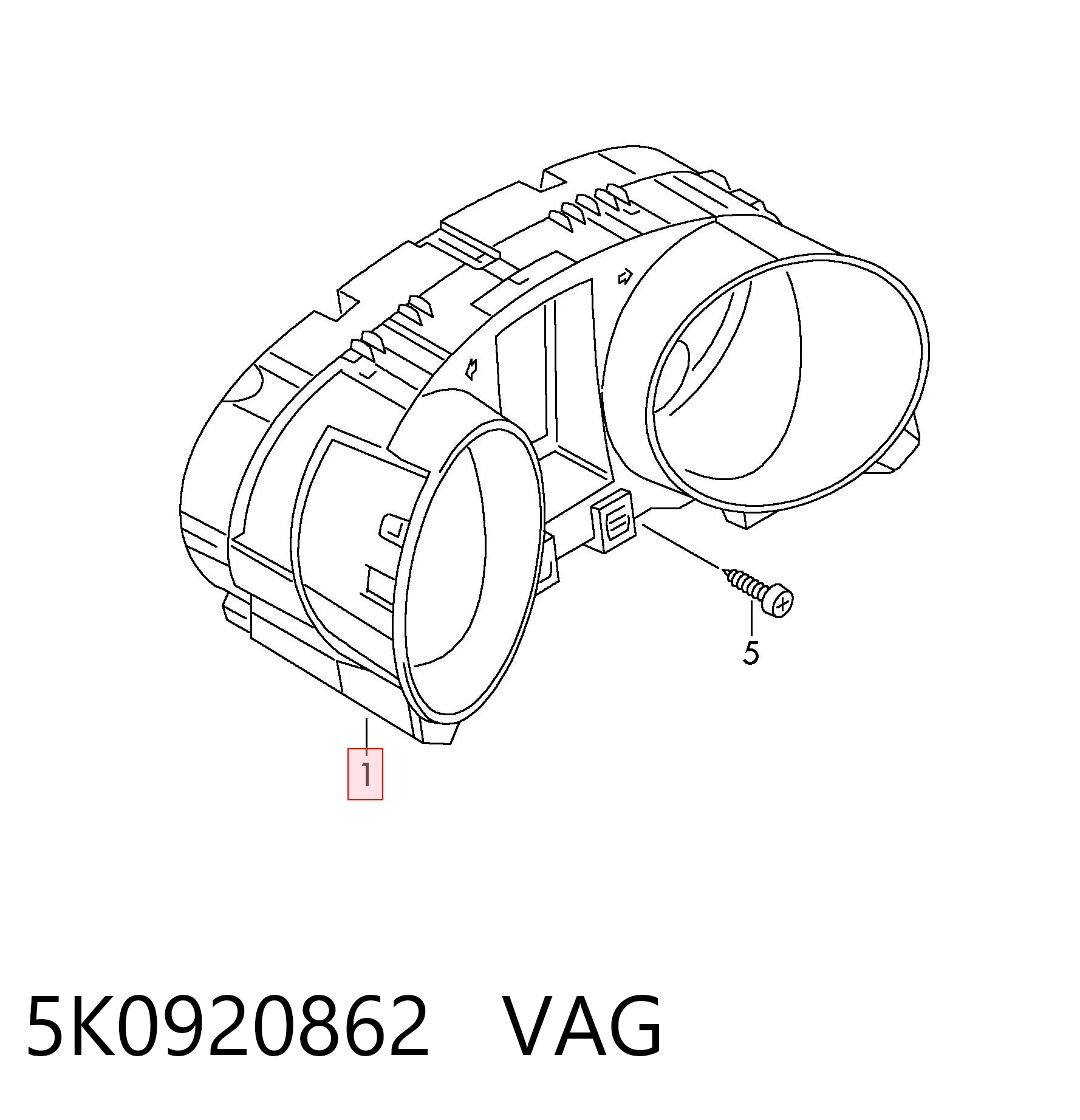 5K0920862 VAG Щиток приборов