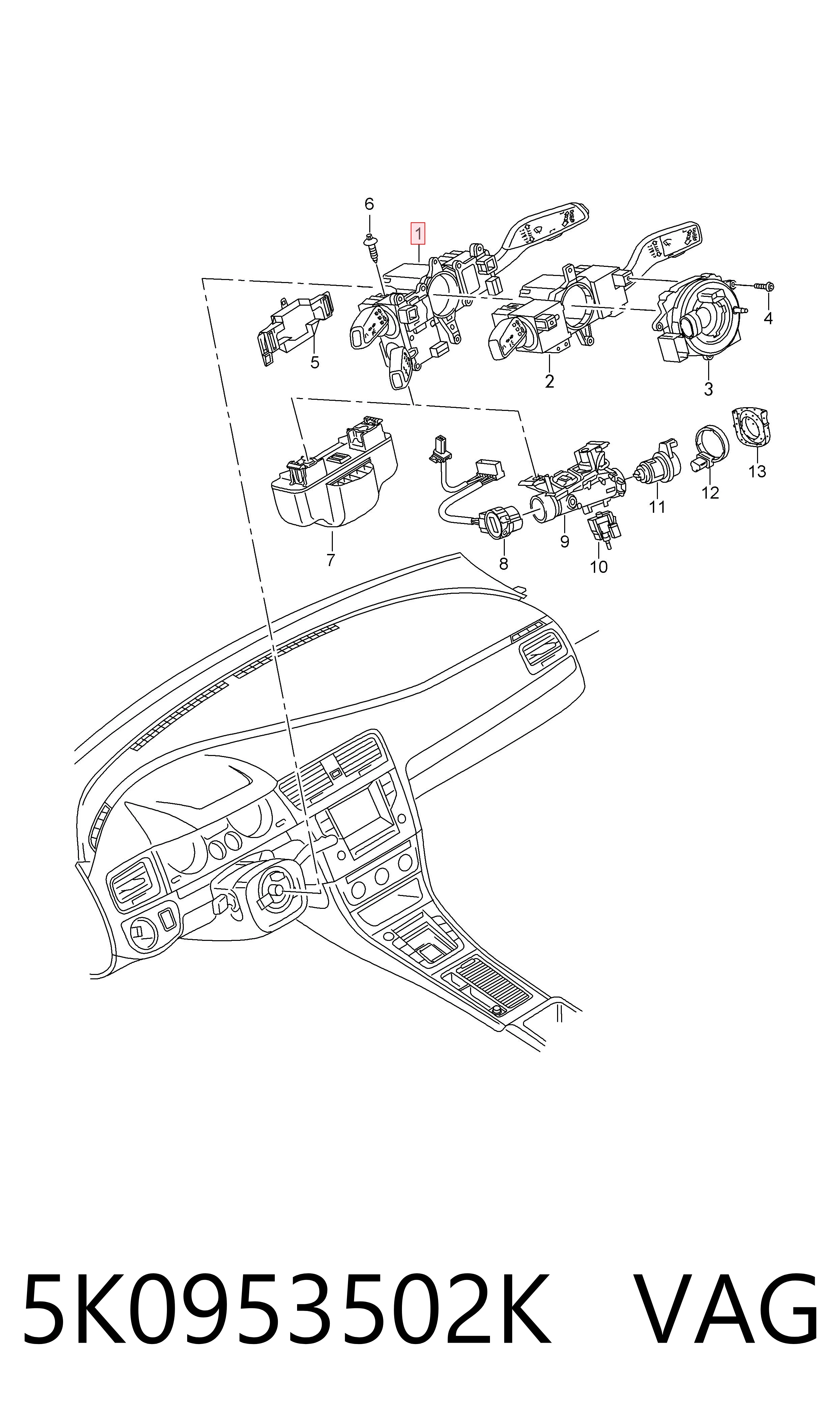 Подрулевой переключатель Seat Altea 
