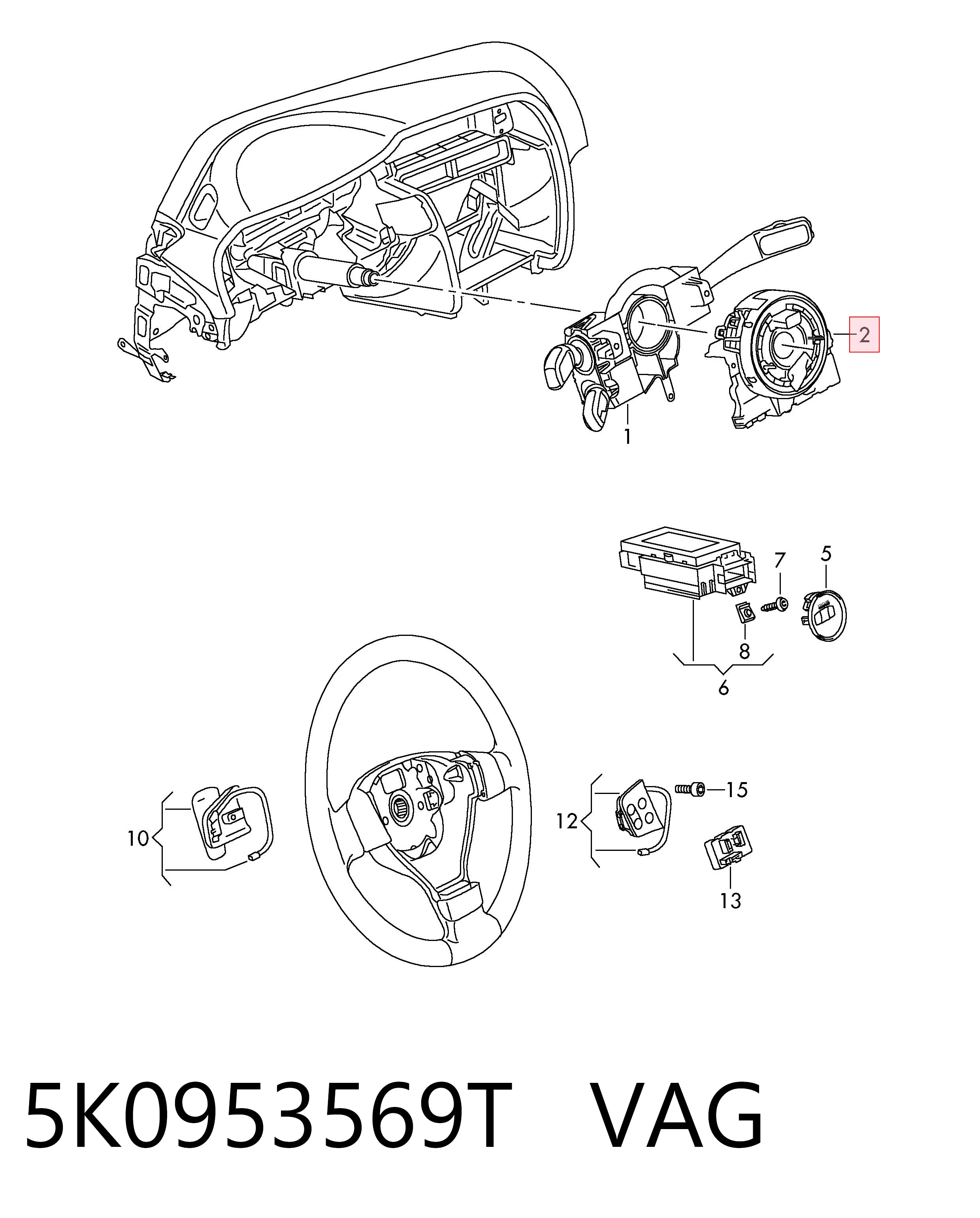 Контактное кольцо подушки безопасности AND 30953019 цена, от 220.16 USD