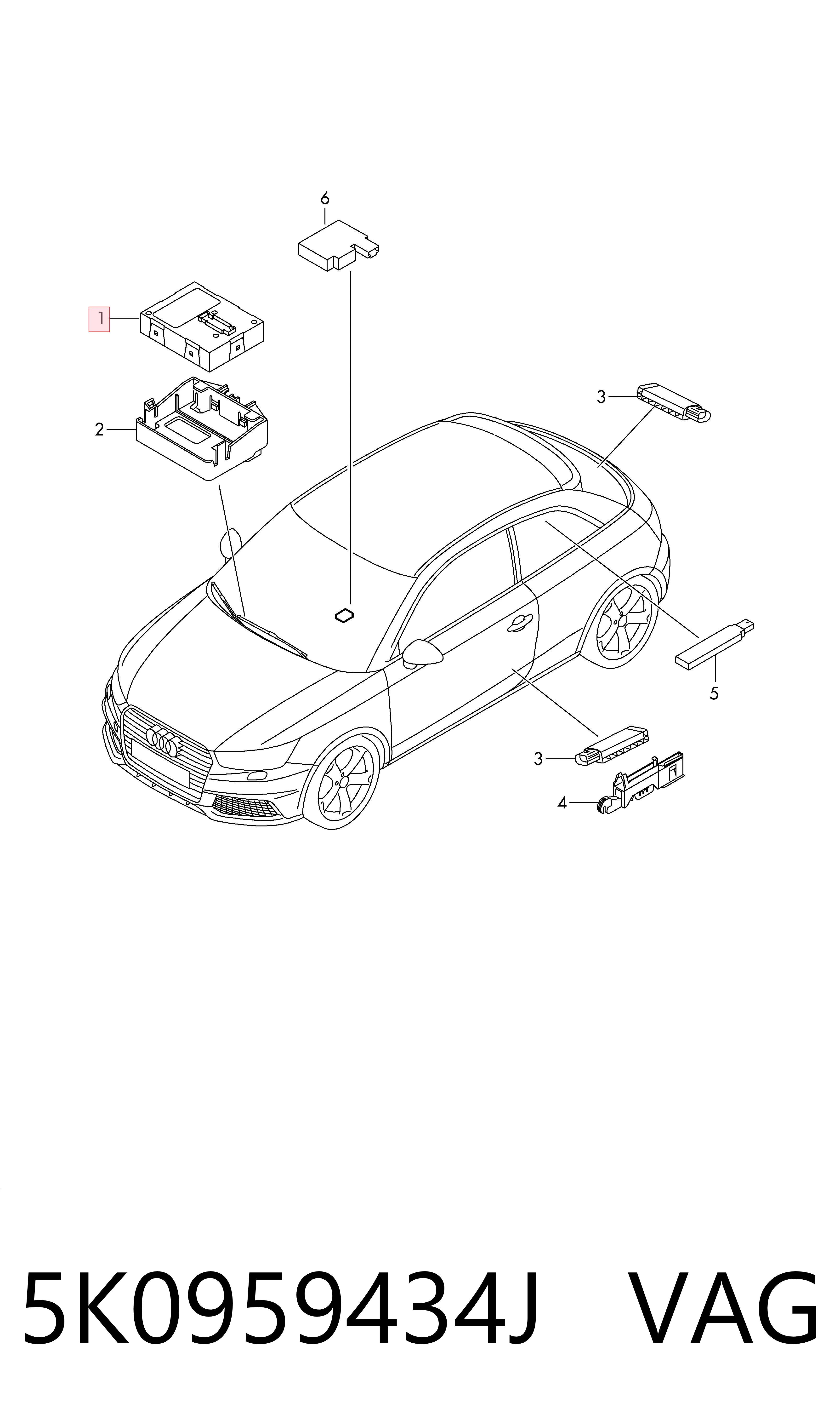 Блок управления систем комфорта на Volkswagen Passat B7 362