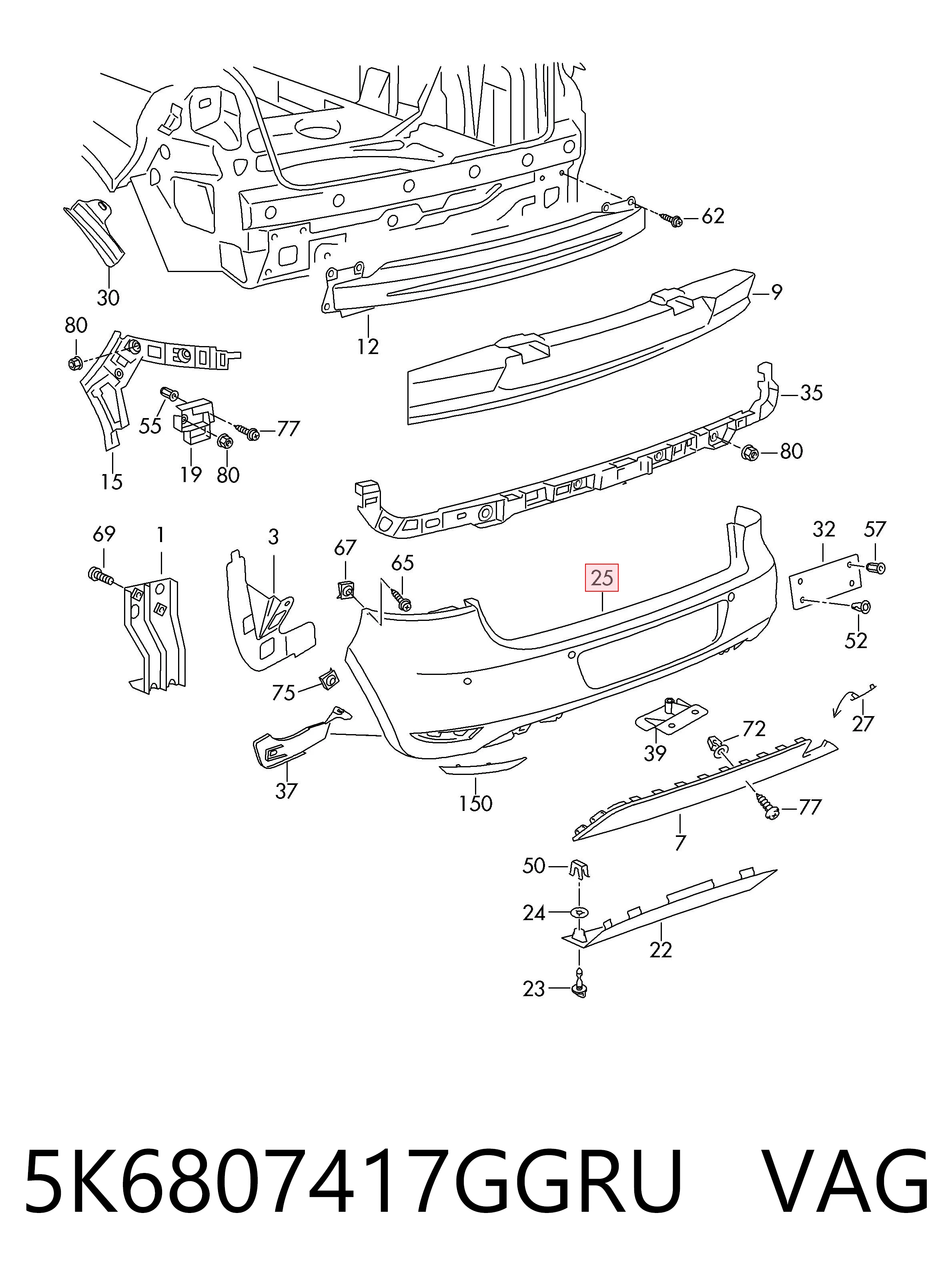 Бампер задний Polcar 95189615 цена, от 101.13 USD