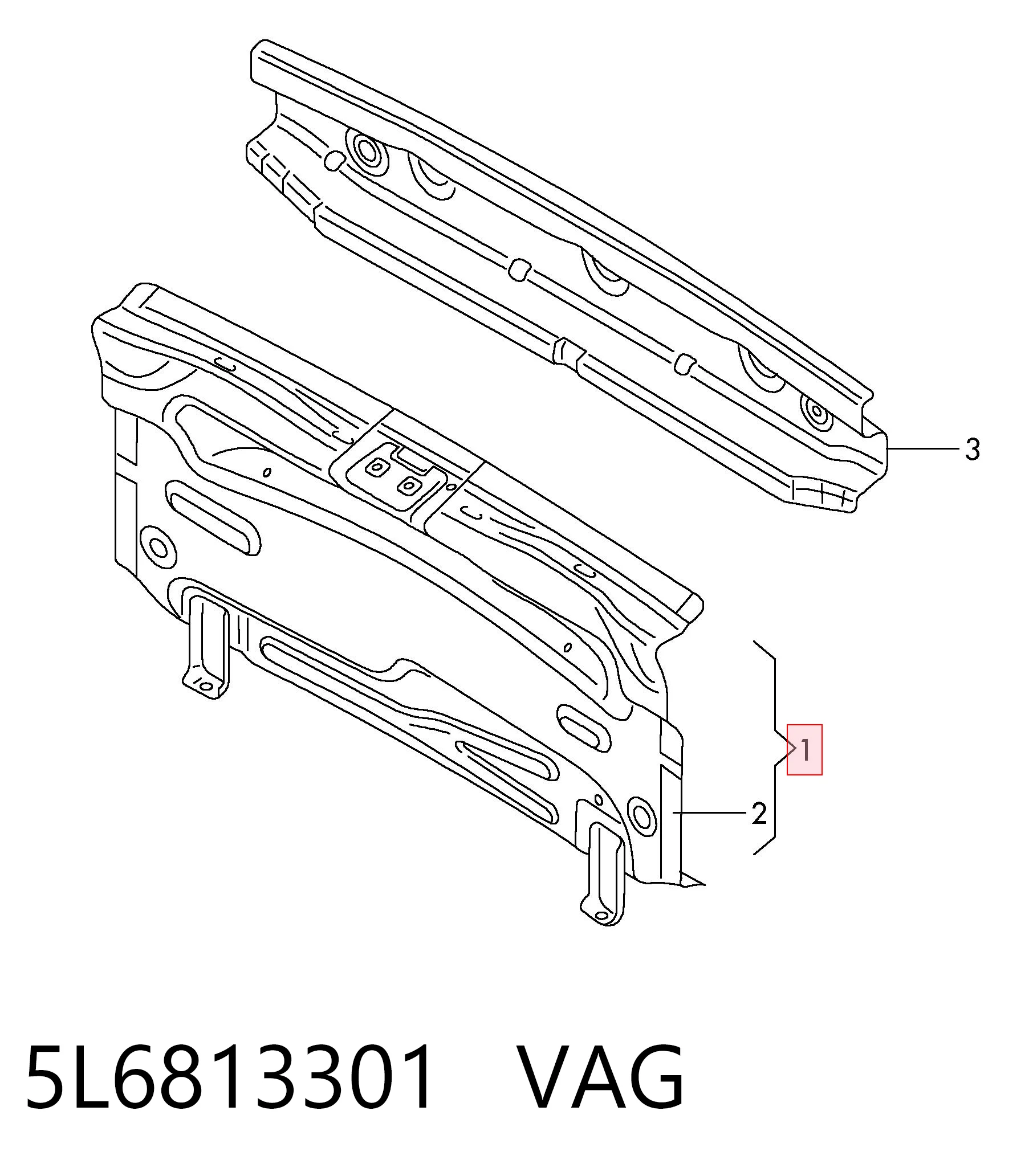 5L6813301 VAG Панель багажного отсека