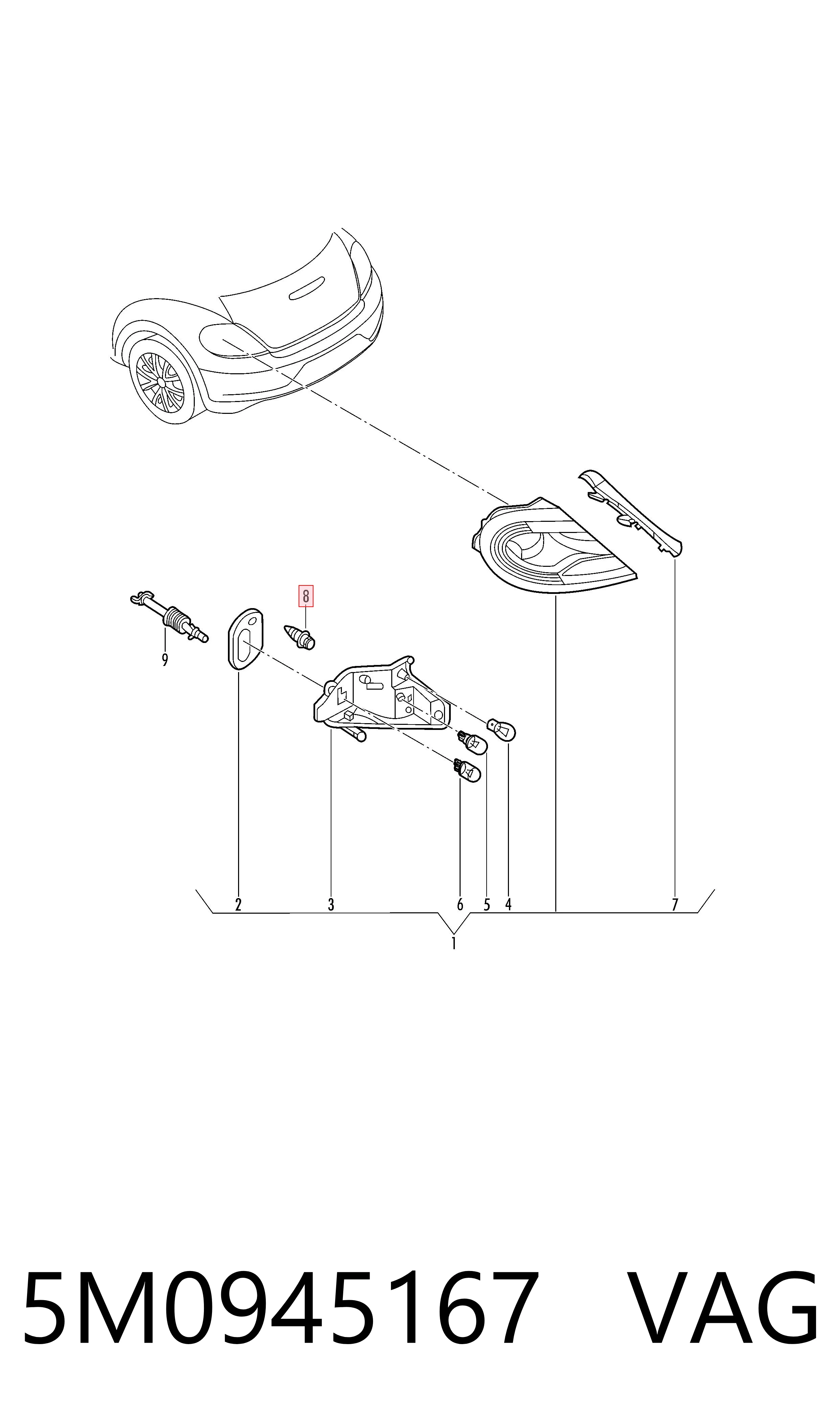 Автоматический корректор фар VAG 5M0945167 цена, от 2.53 USD