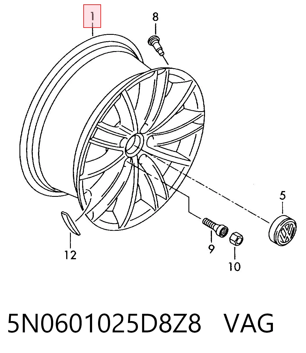5N0601025D8Z8 VAG Оригинальные диски