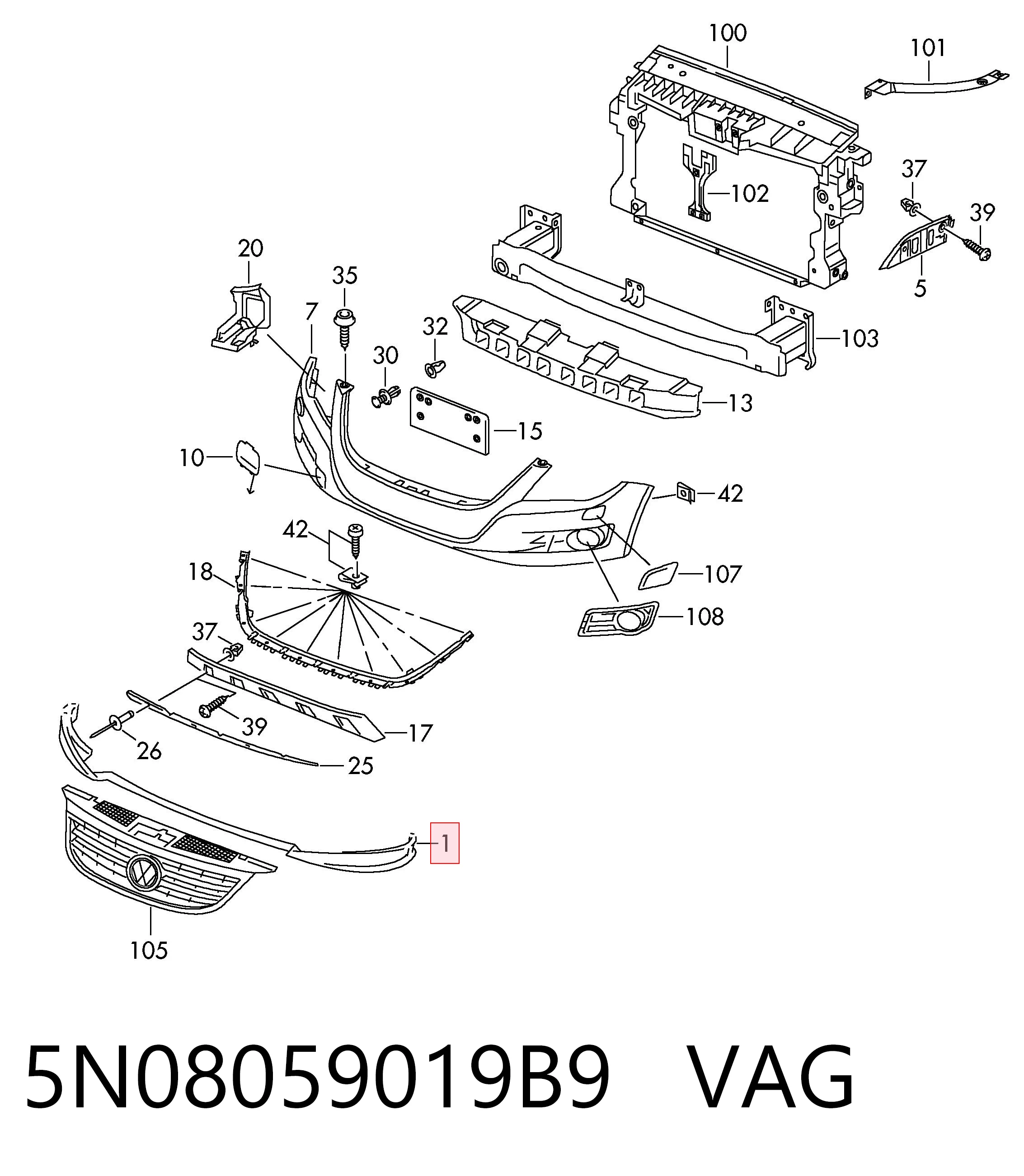 5N08059019B9 VAG 