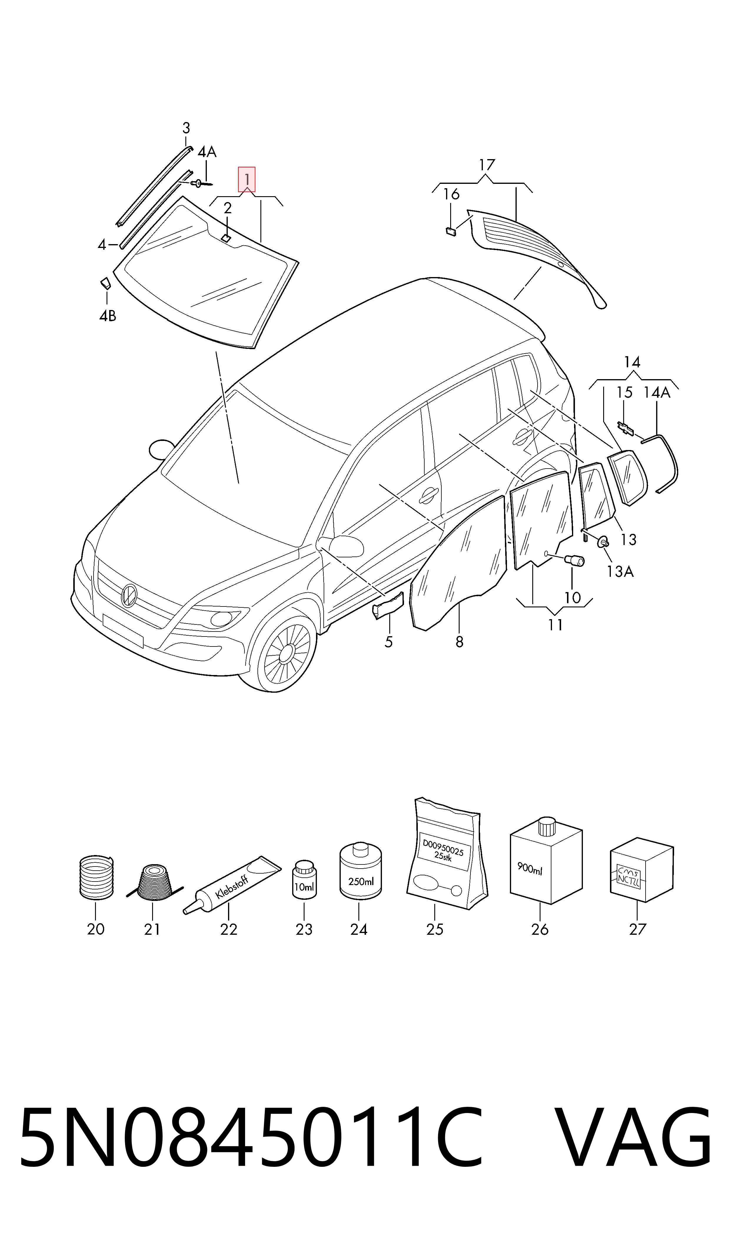 Купить AB63788A XYG Ветровое стекло