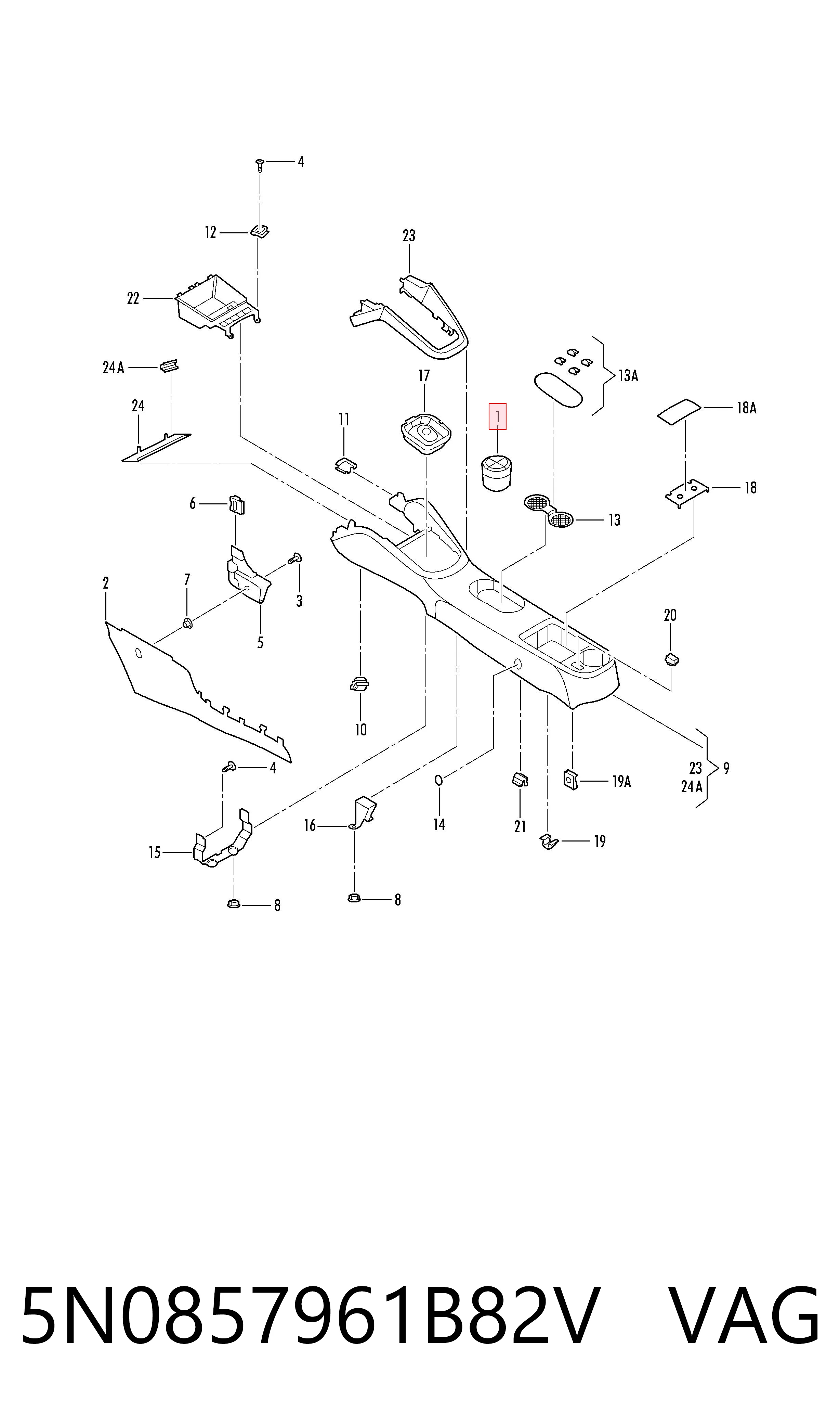 VAG 5N0857961B82V цена, от 56.24 USD