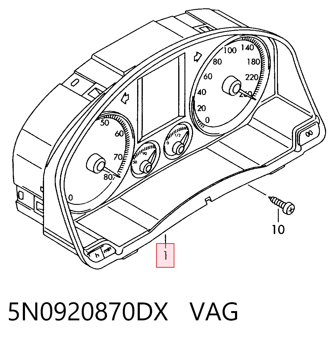 5N0920870DX VAG Щиток приборов