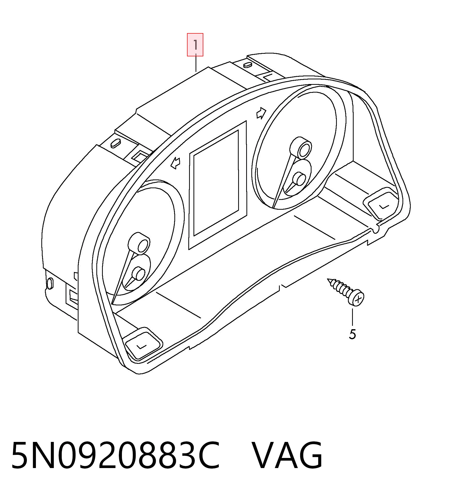 5N0920883C VAG Щиток приборов