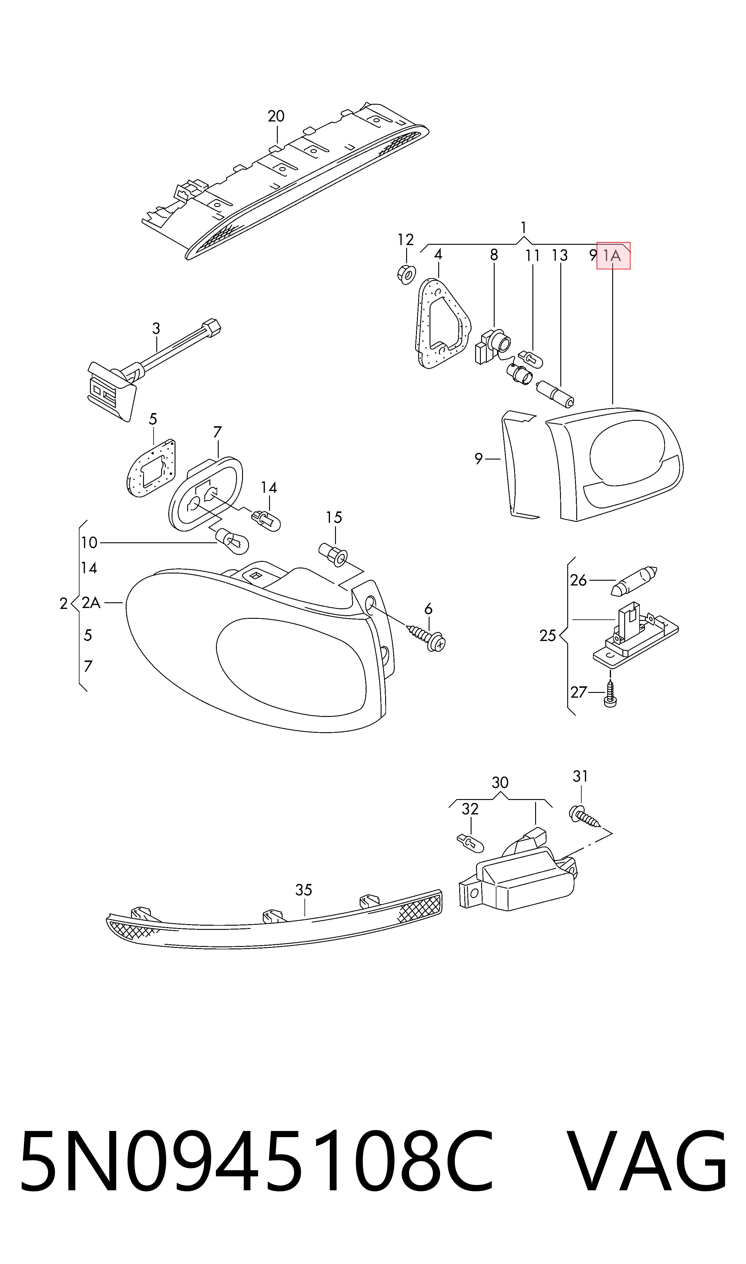 Фонарь задний внутренний правый Depo/Loro/Abakus FP7114F6E