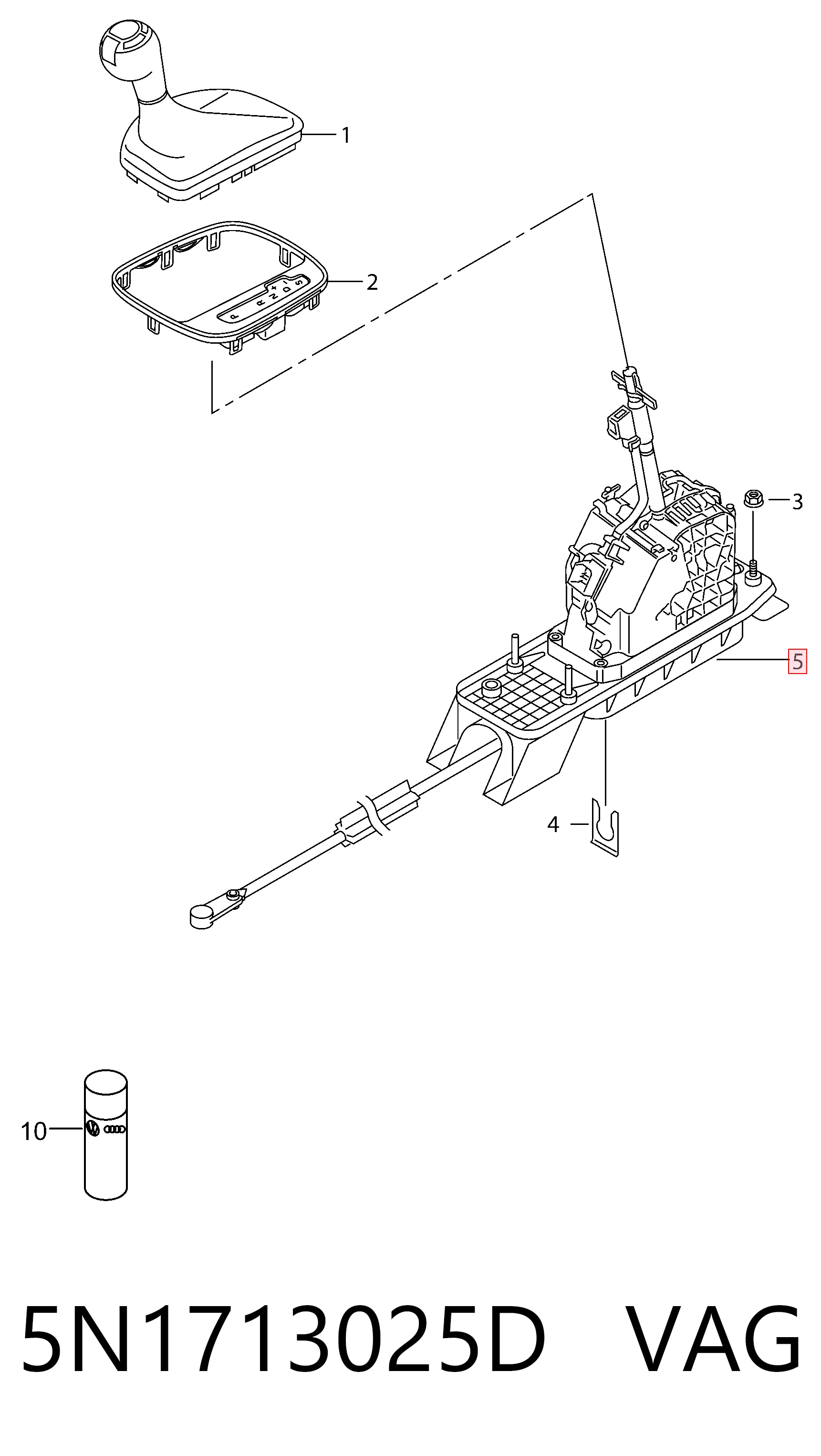 Кулиса КПП на Audi Q3  8UB, 8UG
