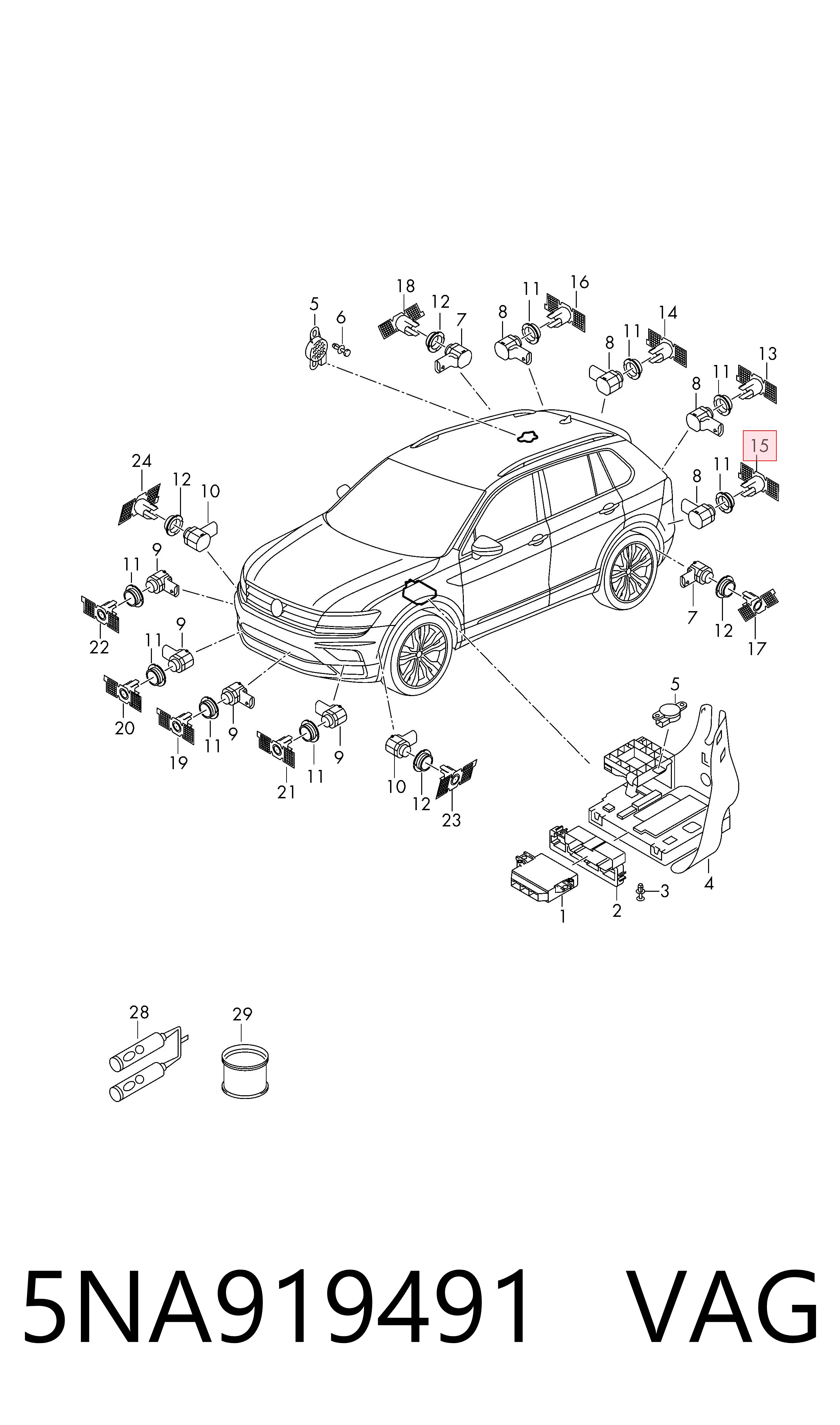  VAG 5NA919491 цена, от 21.46 USD