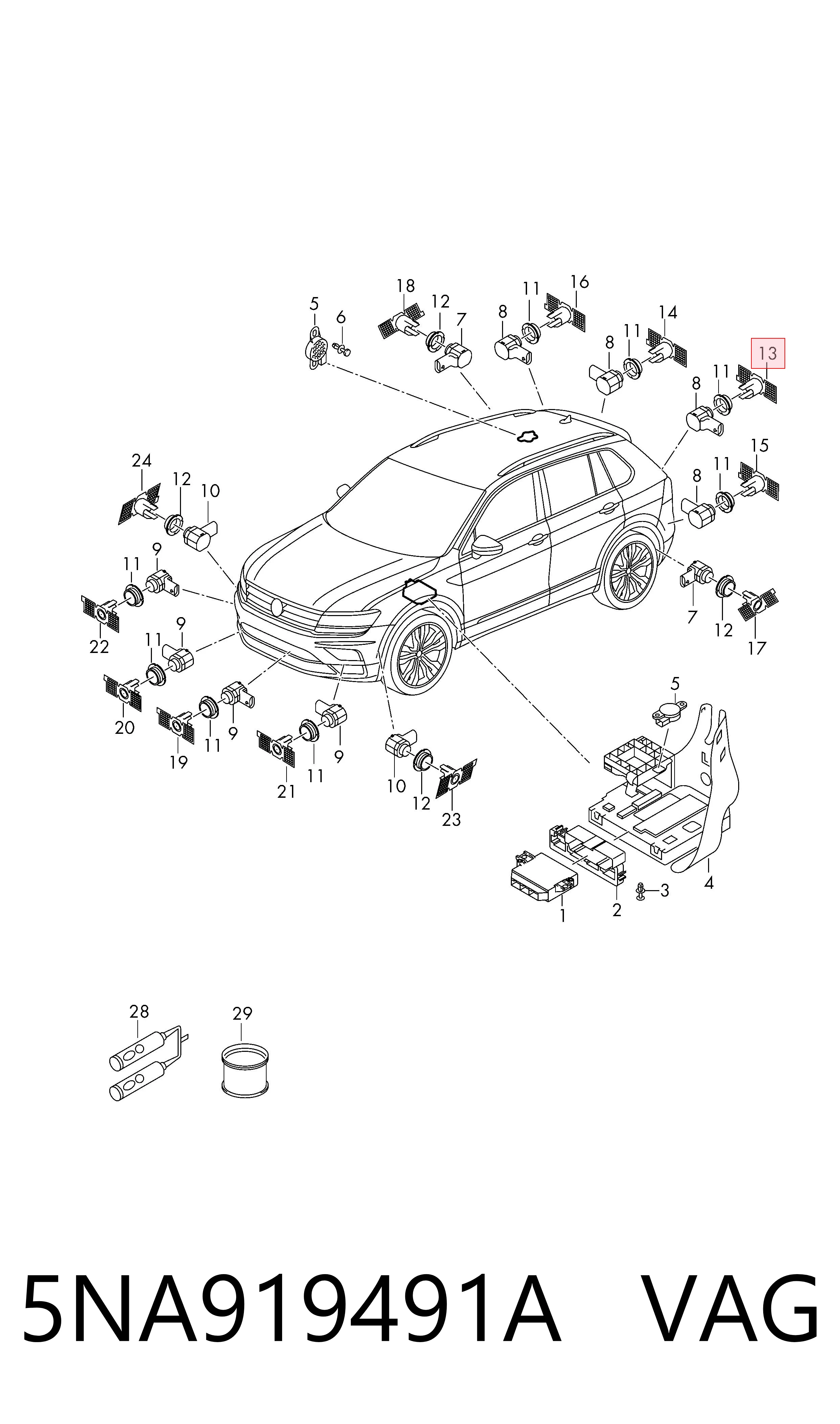  VAG 5NA919491A цена, от 21.46 USD