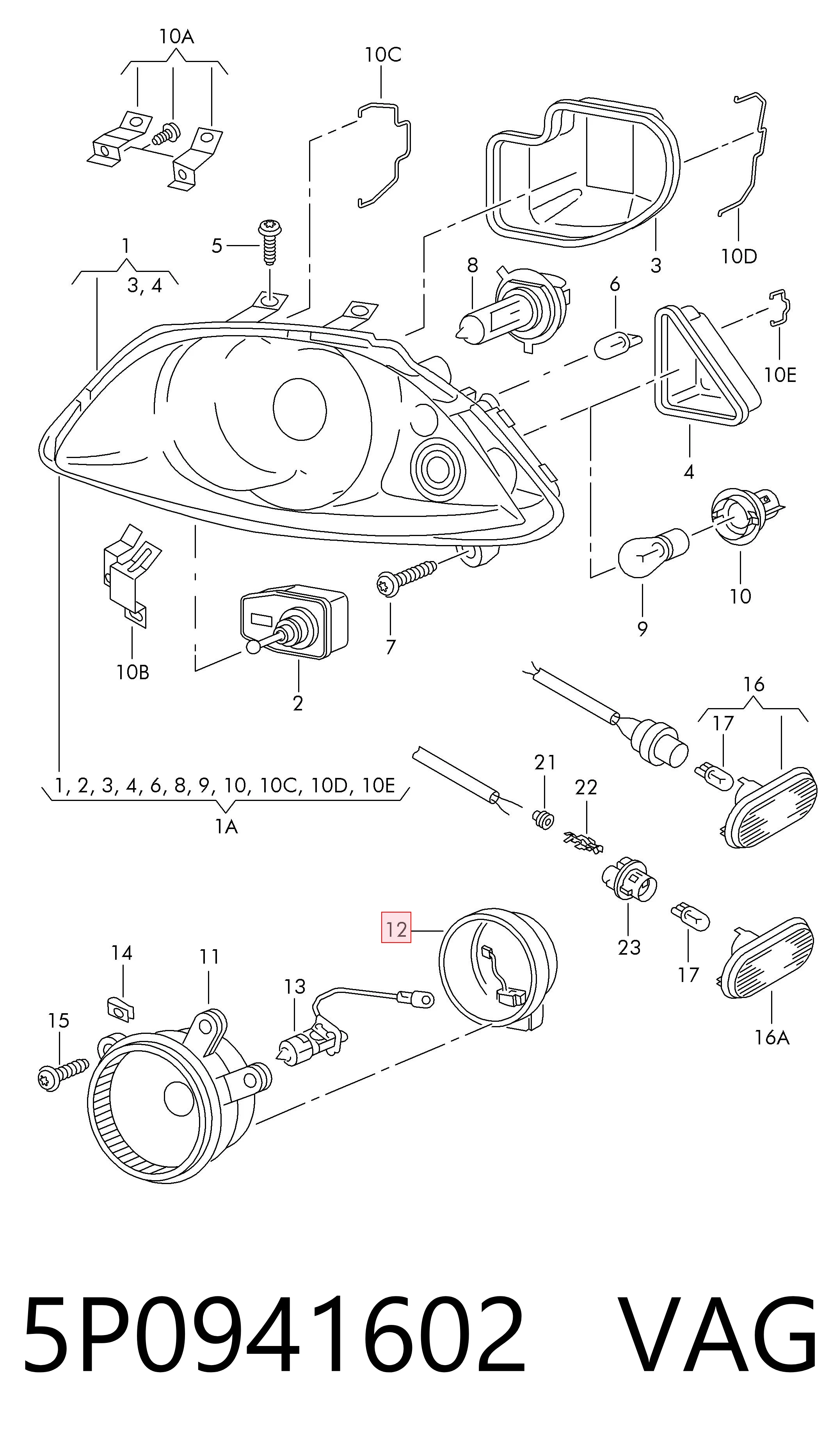Ободок (окантовка) фары противотуманной левой 6203991 FPS