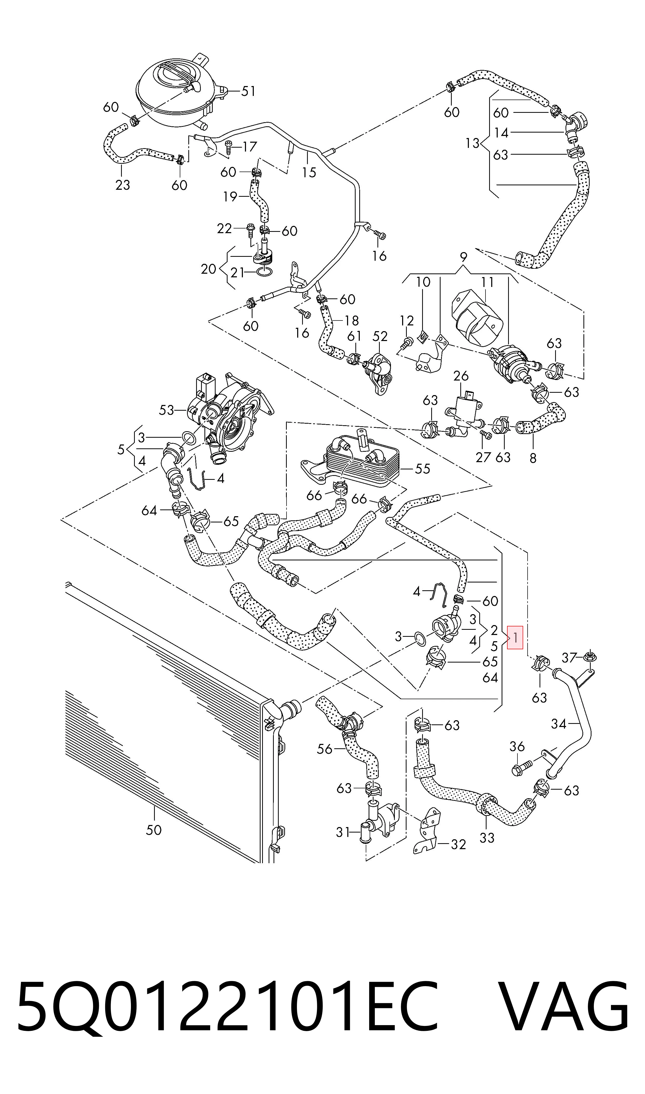  VAG 5Q0122101EC цена, от 49.28 USD