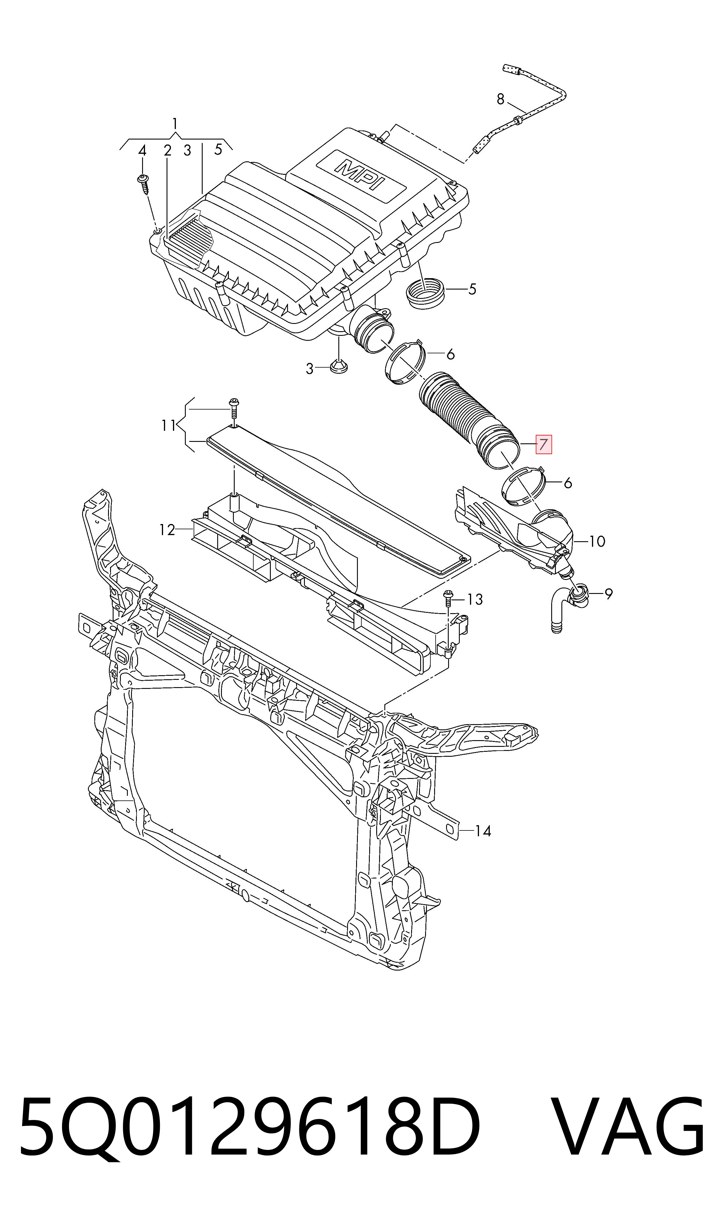  VAG 5Q0129618D цена, от 25.42 USD