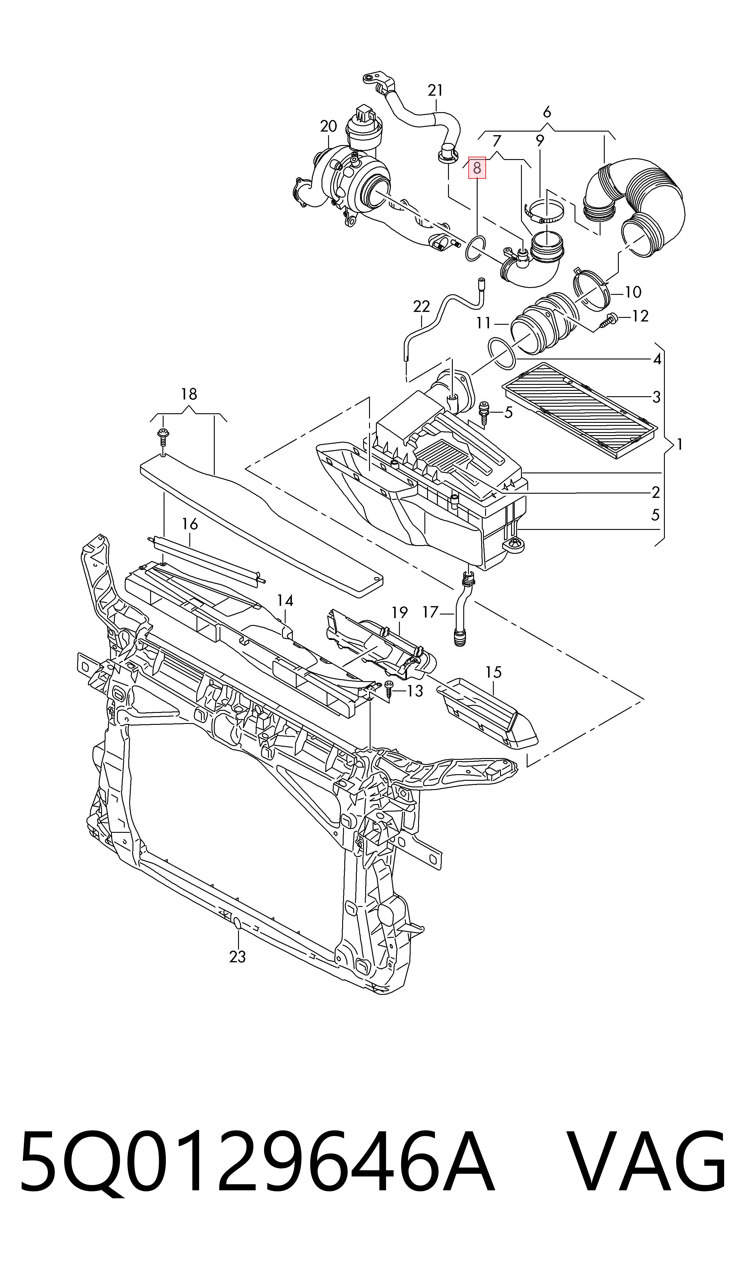  VAG 5Q0129646A цена, от 7.58 USD