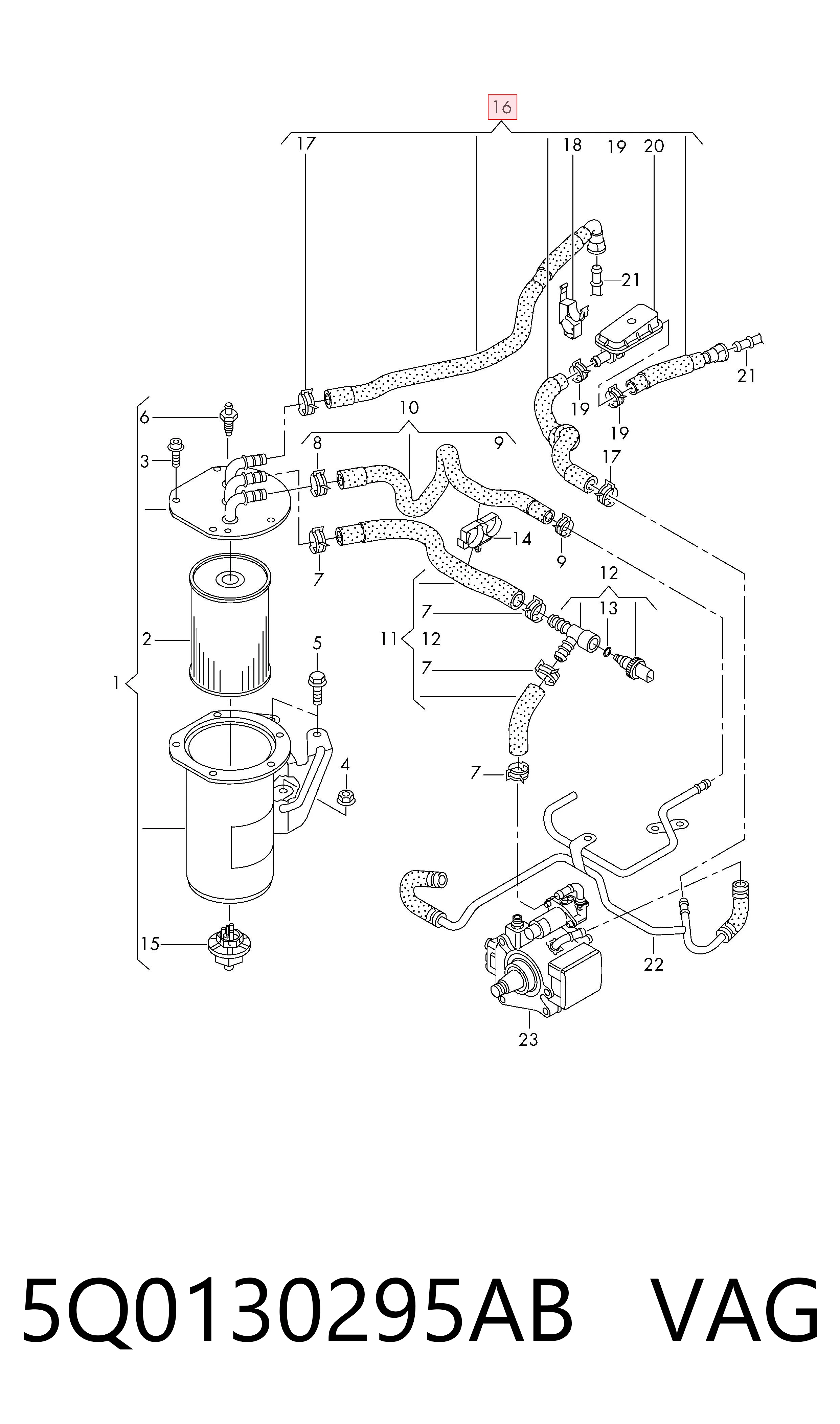 5Q0130295AB VAG Датчик температуры топлива