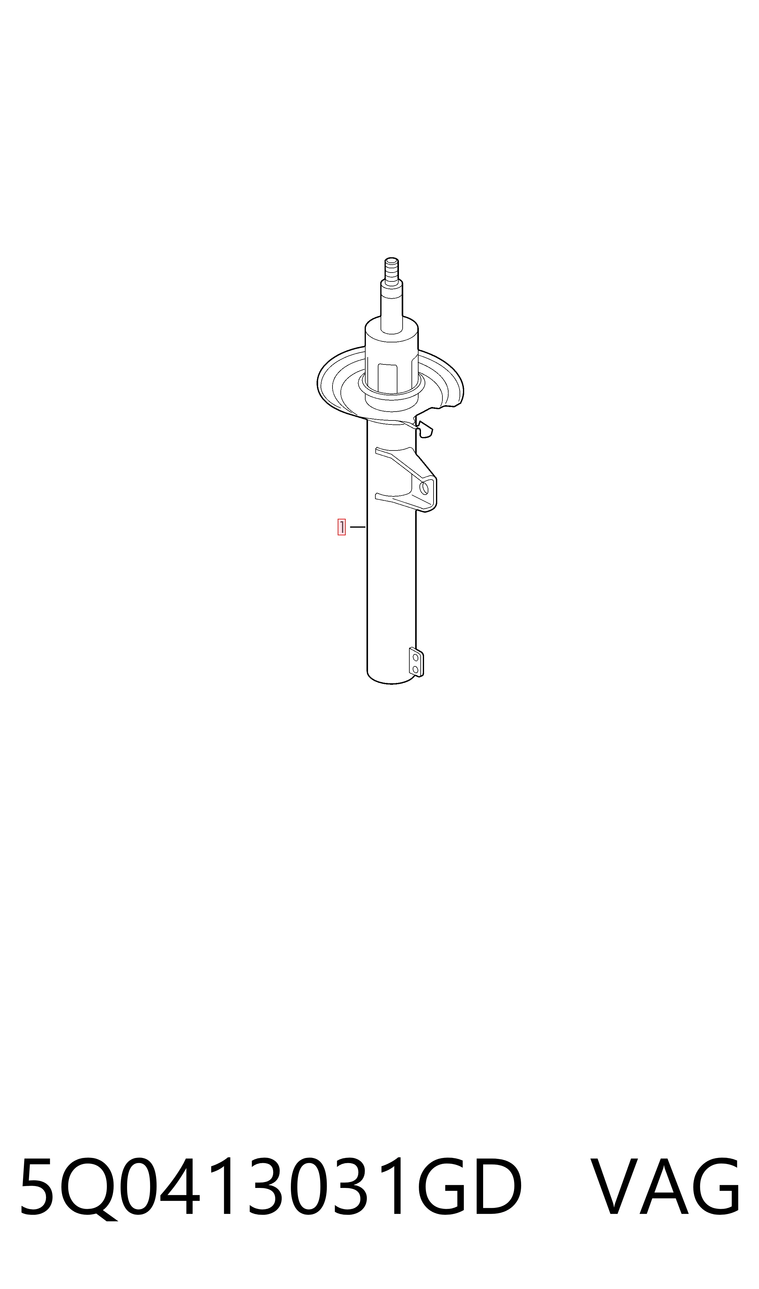 Стойка амортизатора передняя VAG 5Q0413031GD цена, от 69.98 USD