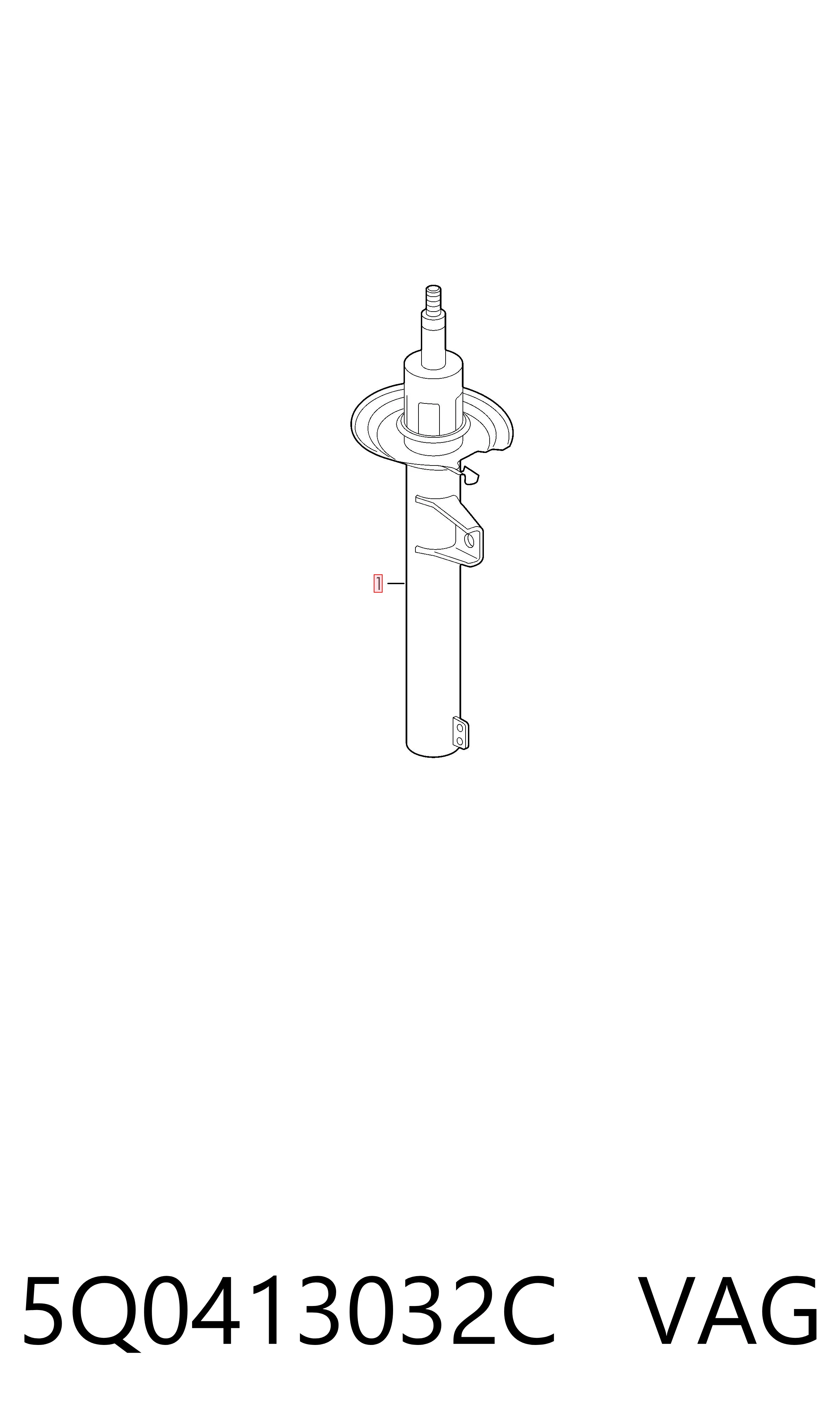 5Q0413032C VAG Стойка передняя