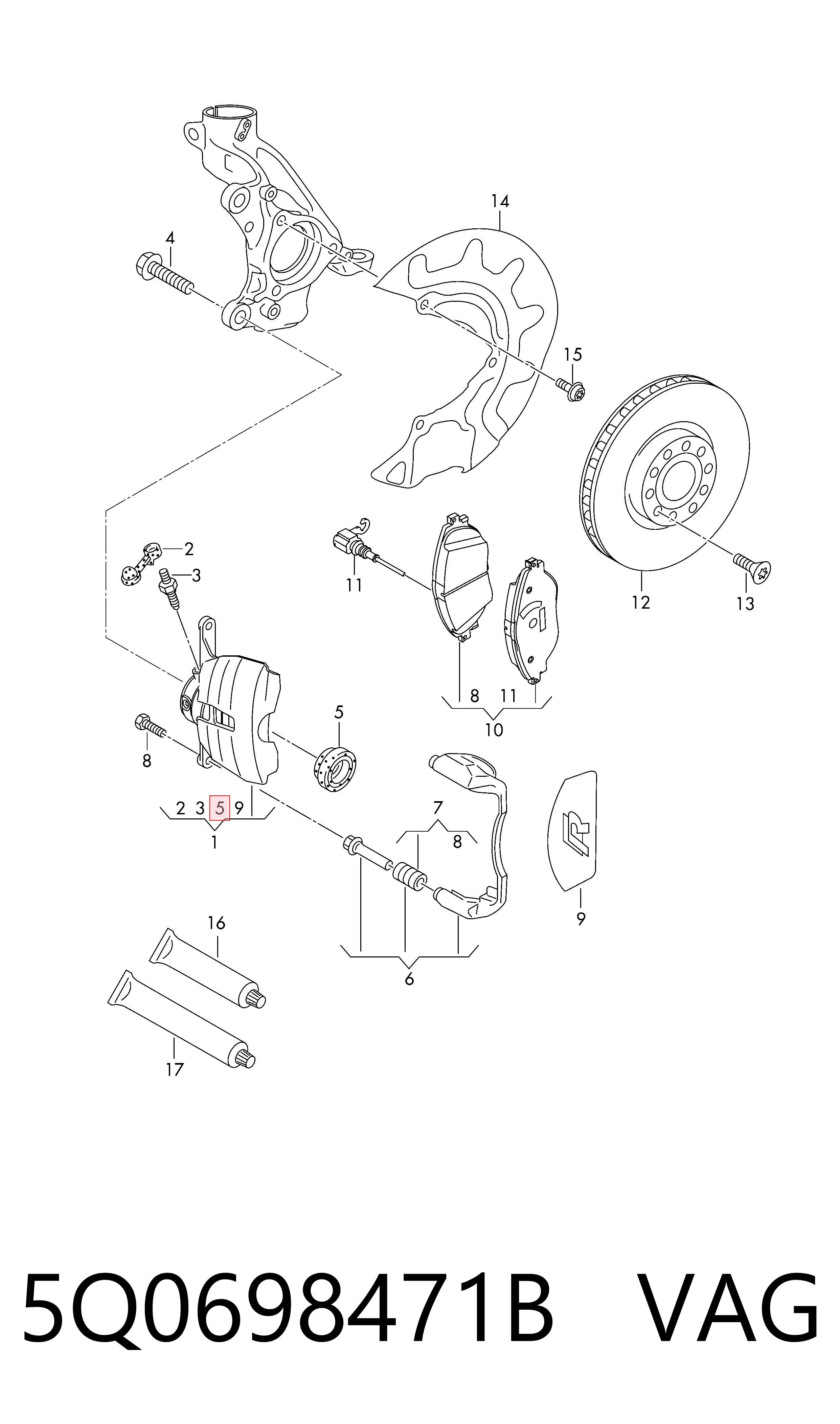 Ремкомплект тормозной системы Peugeot/Citroen 95517368 цена, от 6.21 USD