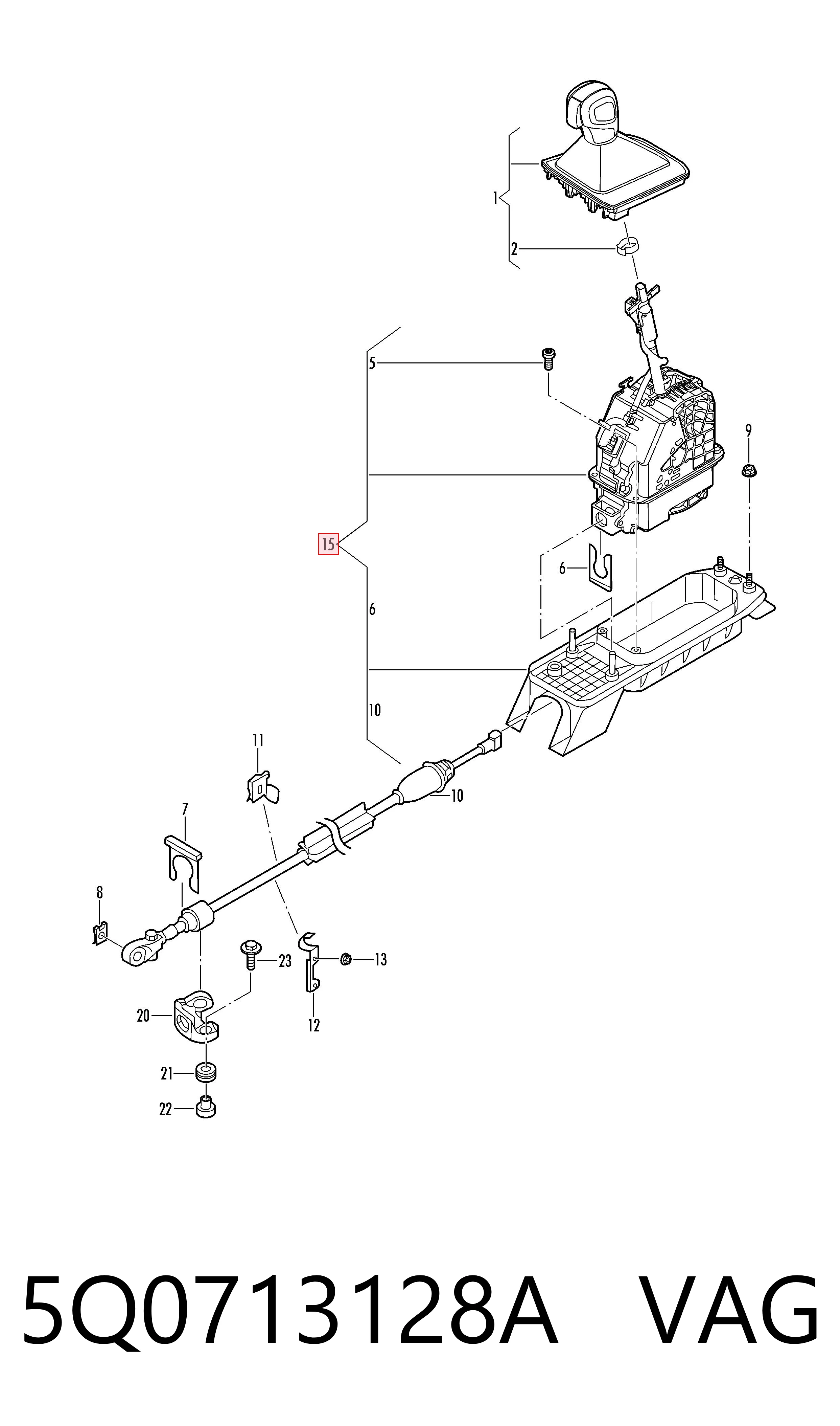 Датчик положения селектора АКПП VAG 5Q0713128A цена, от 54.44 USD
