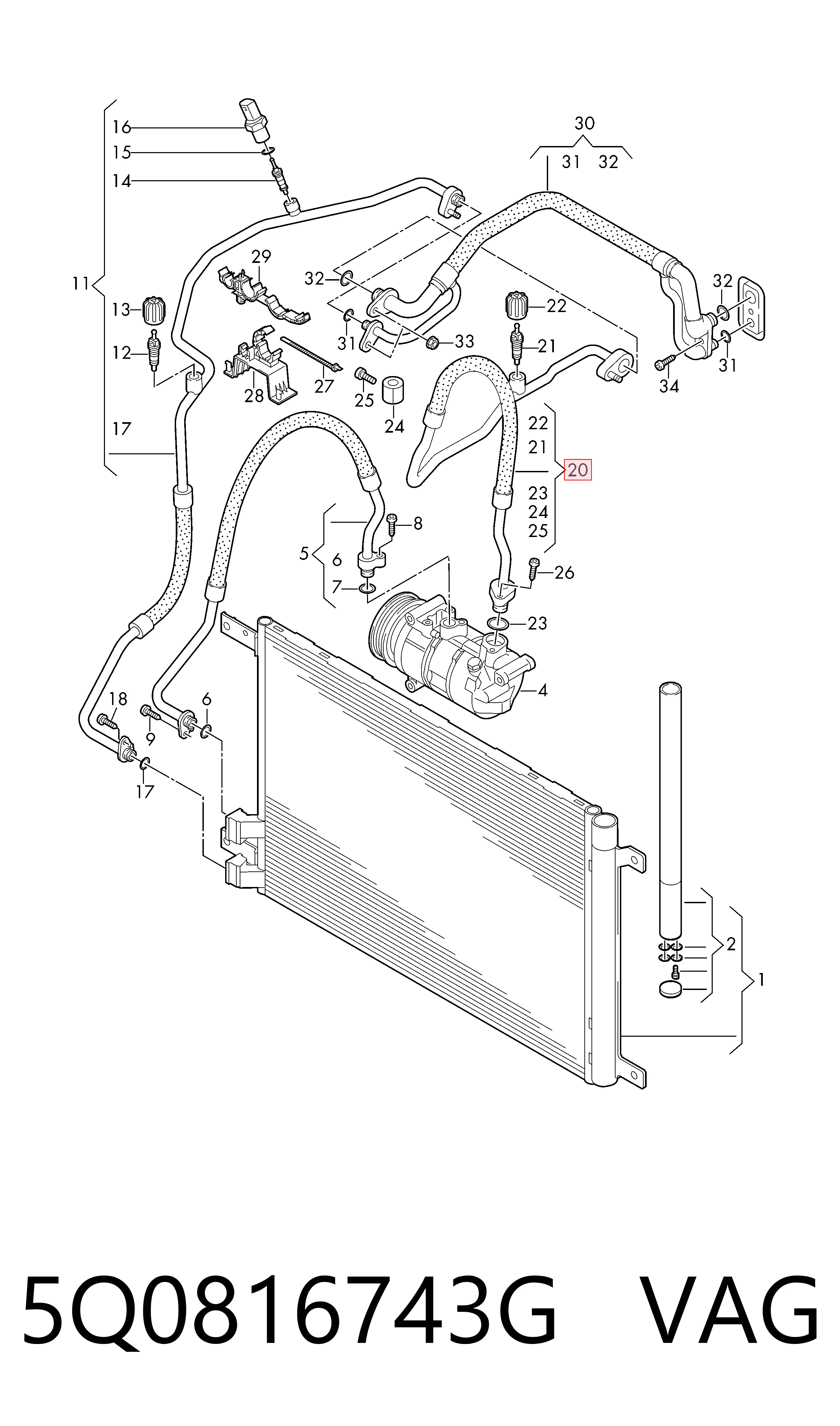  VAG 5Q0816743G цена, от 38.97 USD