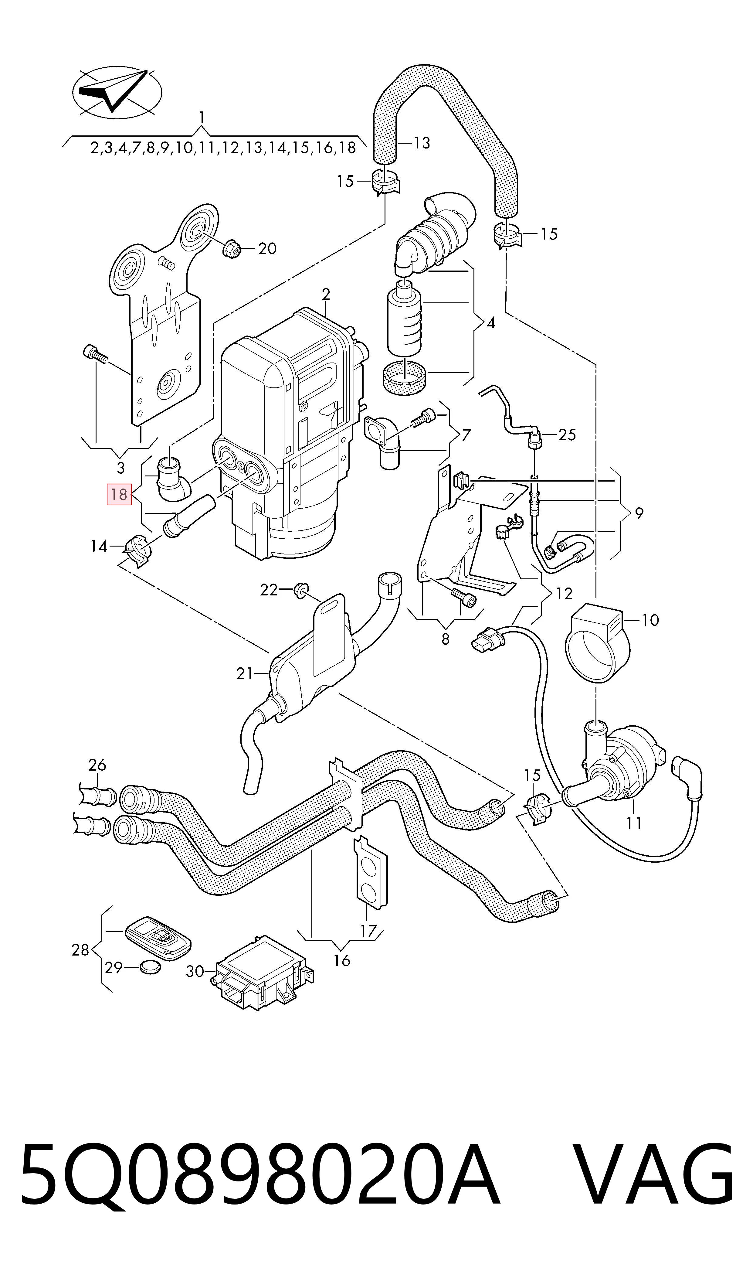  VAG 5Q0898020A цена, от 55.54 USD