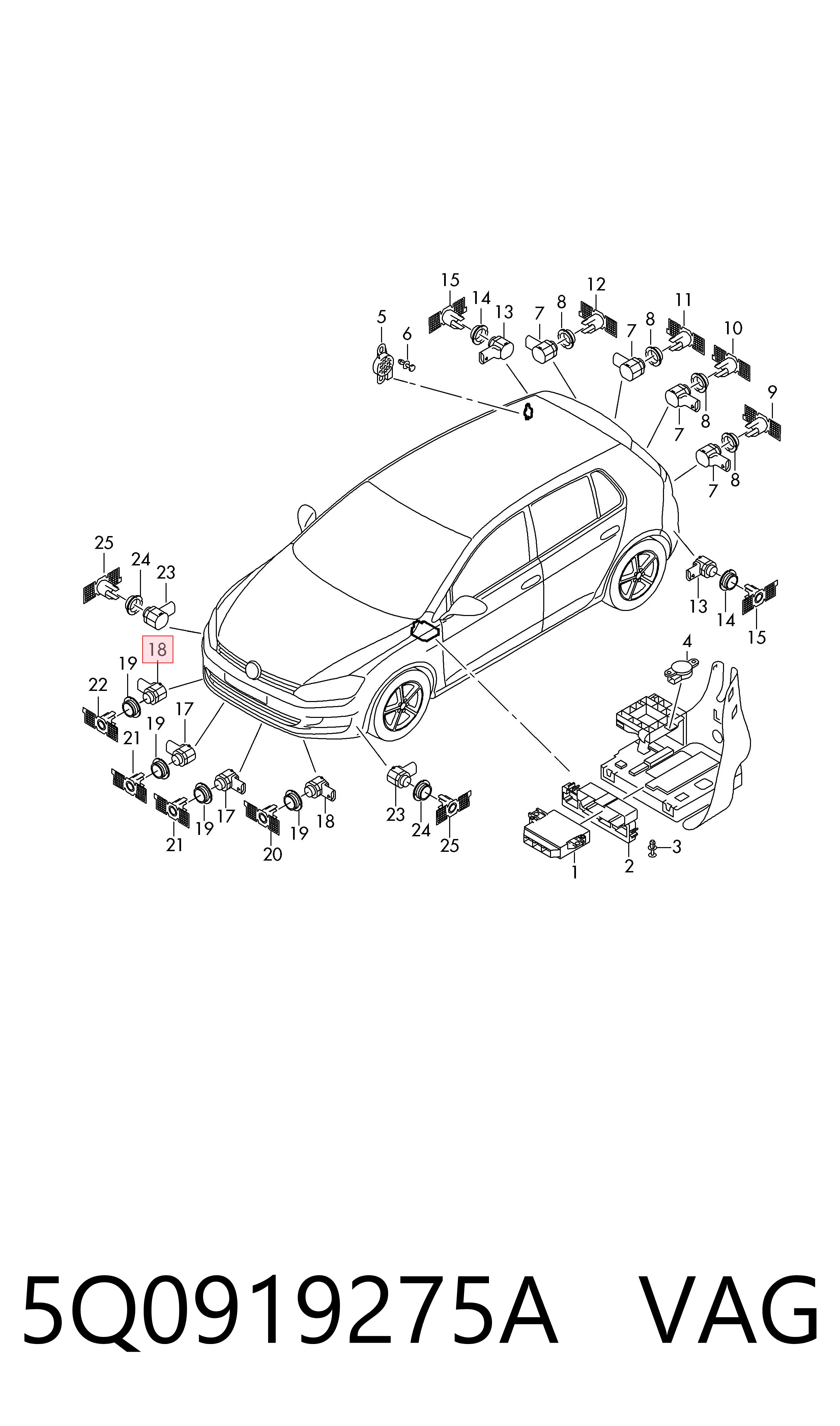 Парктроник передний Magneti Marelli SDP101